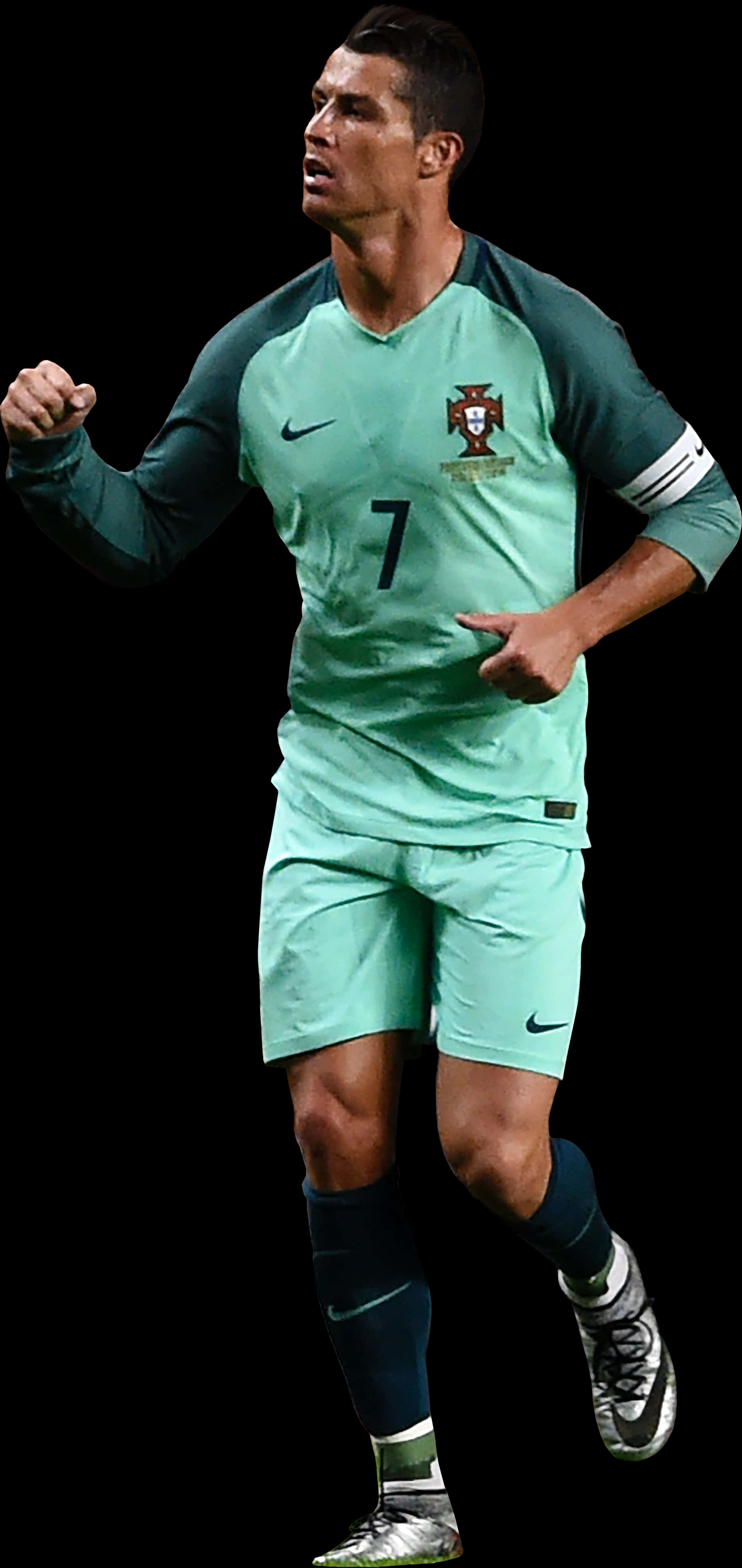 Celebración de Cristiano Ronaldo con el kit de Portugal Fondos de pantalla