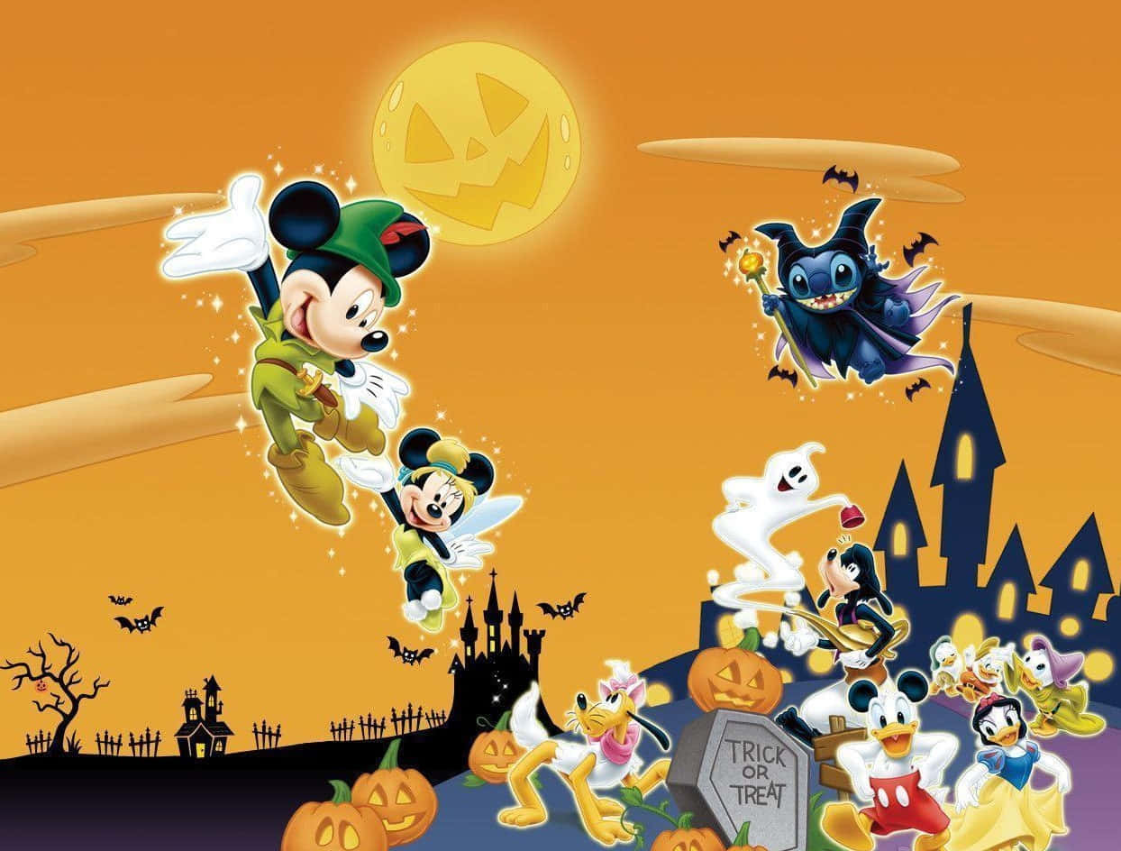 Celebración de Halloween Espeluznante de Disney Fondos de pantalla