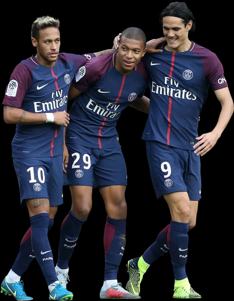 Celebración del Trío del PSG Fondos de pantalla