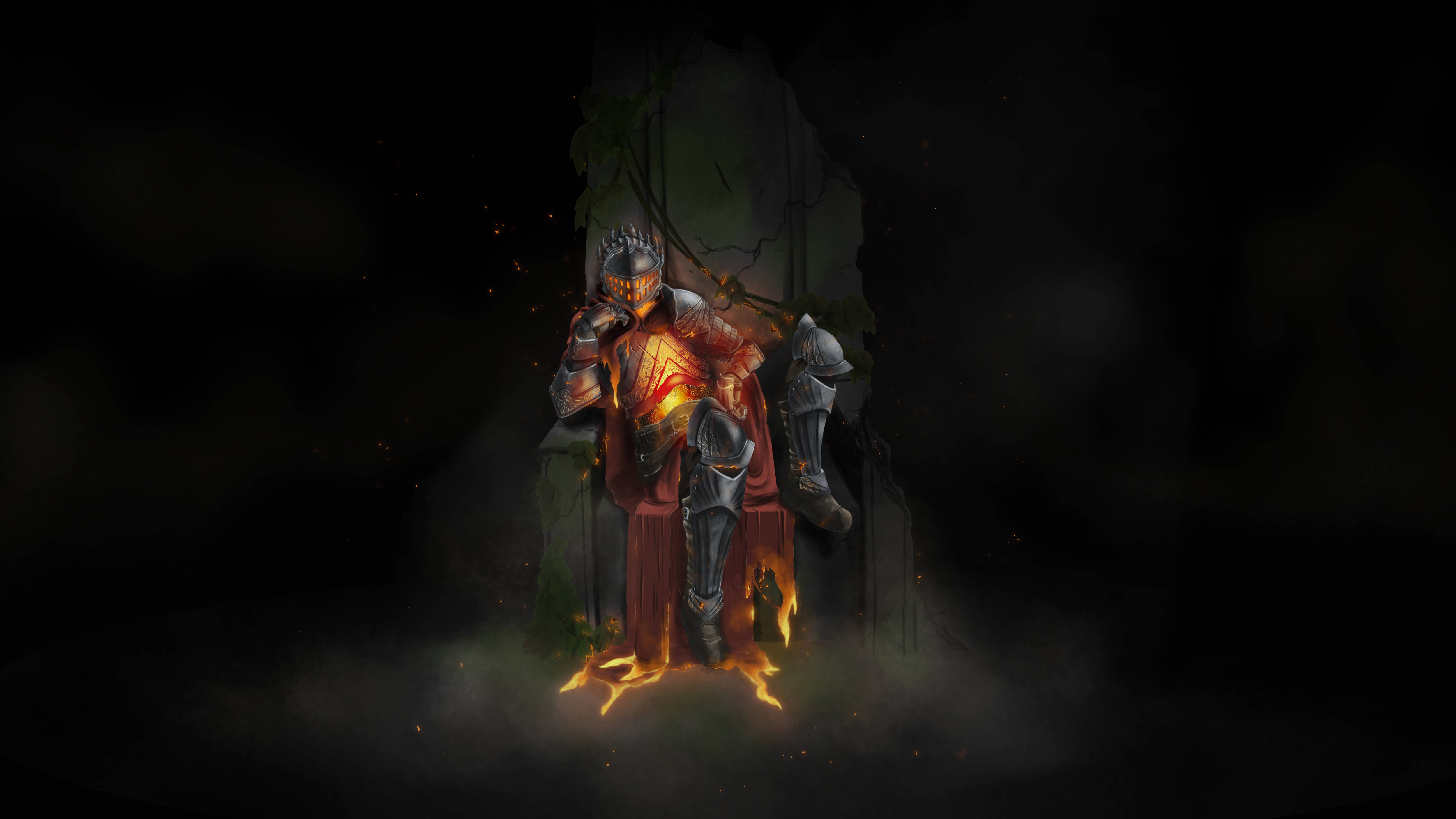 Ceniza Oscura de Dark Souls III Oscuro 4K Fondos de pantalla