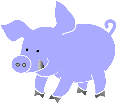 Cerdito Feliz de Dibujos Animados sobre Fondo Negro Fondos de pantalla
