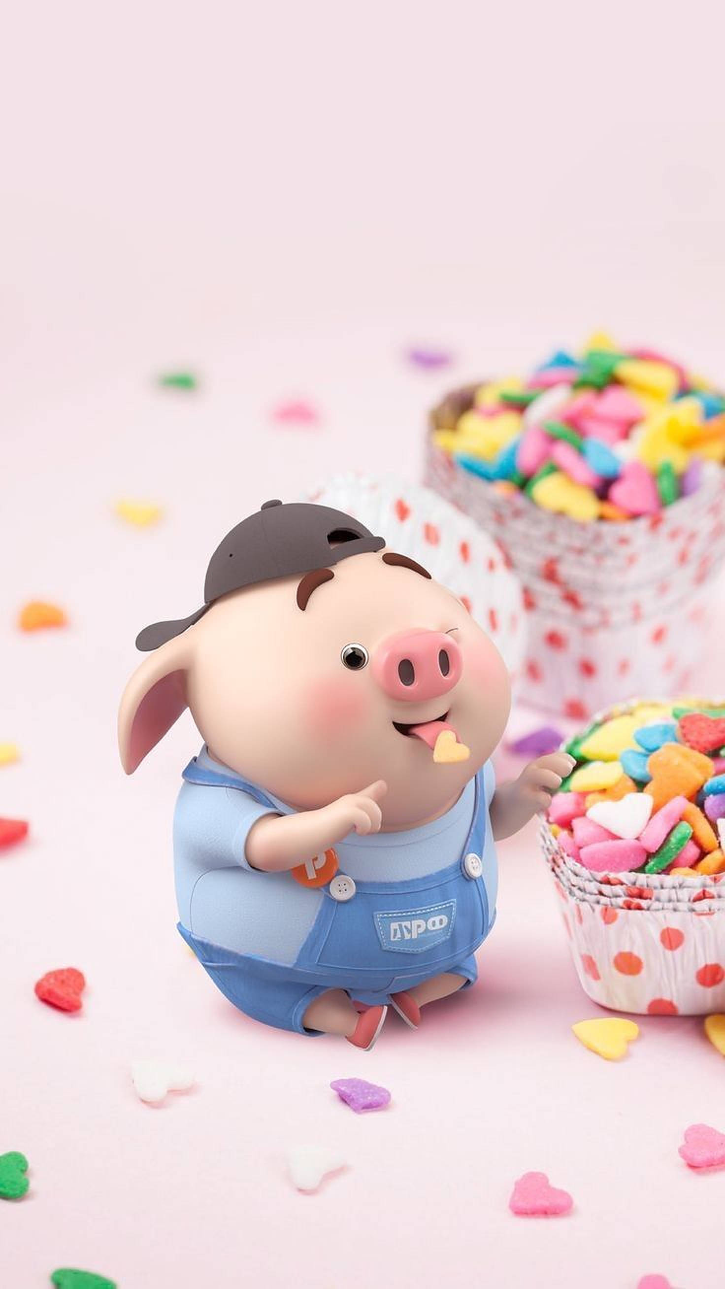 Cerdito Lindo 3D de Dibujos Animados Fondos de pantalla