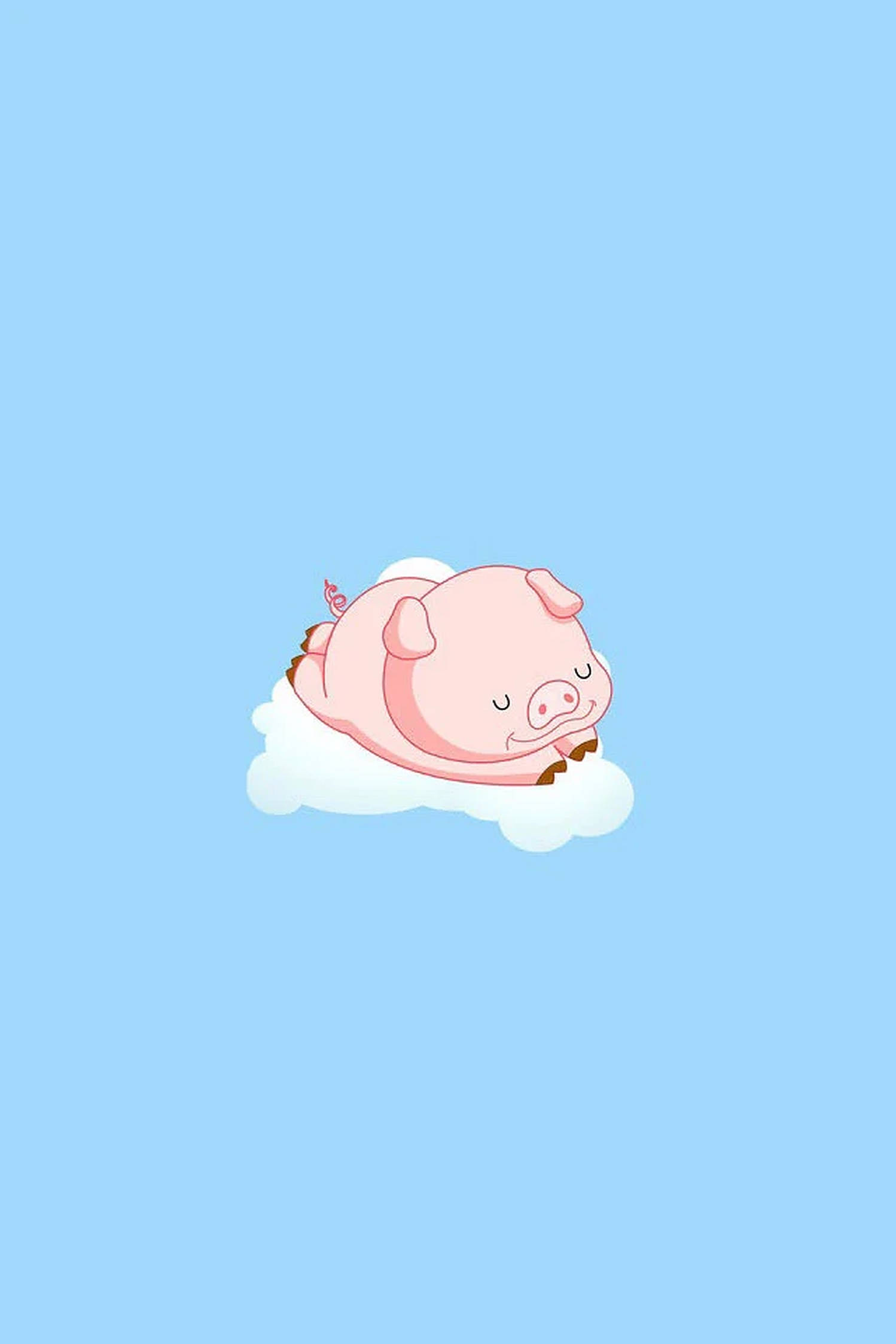 Cerdito Lindo en una Nube Fondos de pantalla