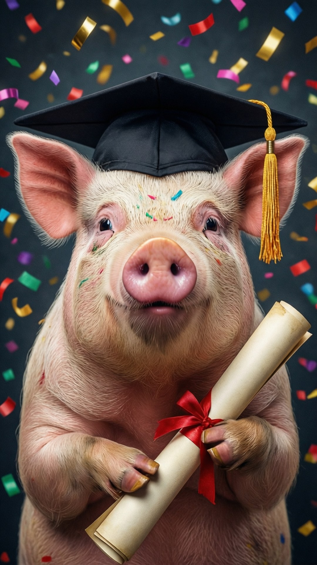 Cerdo de Graduación Fondos de pantalla