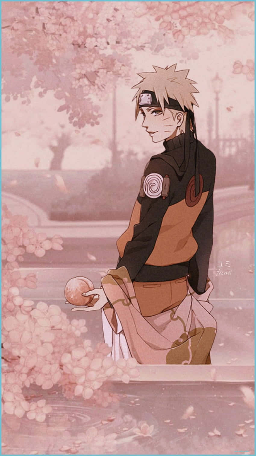 Cerezo en Flor y Teléfono Estético de Naruto Fondos de pantalla