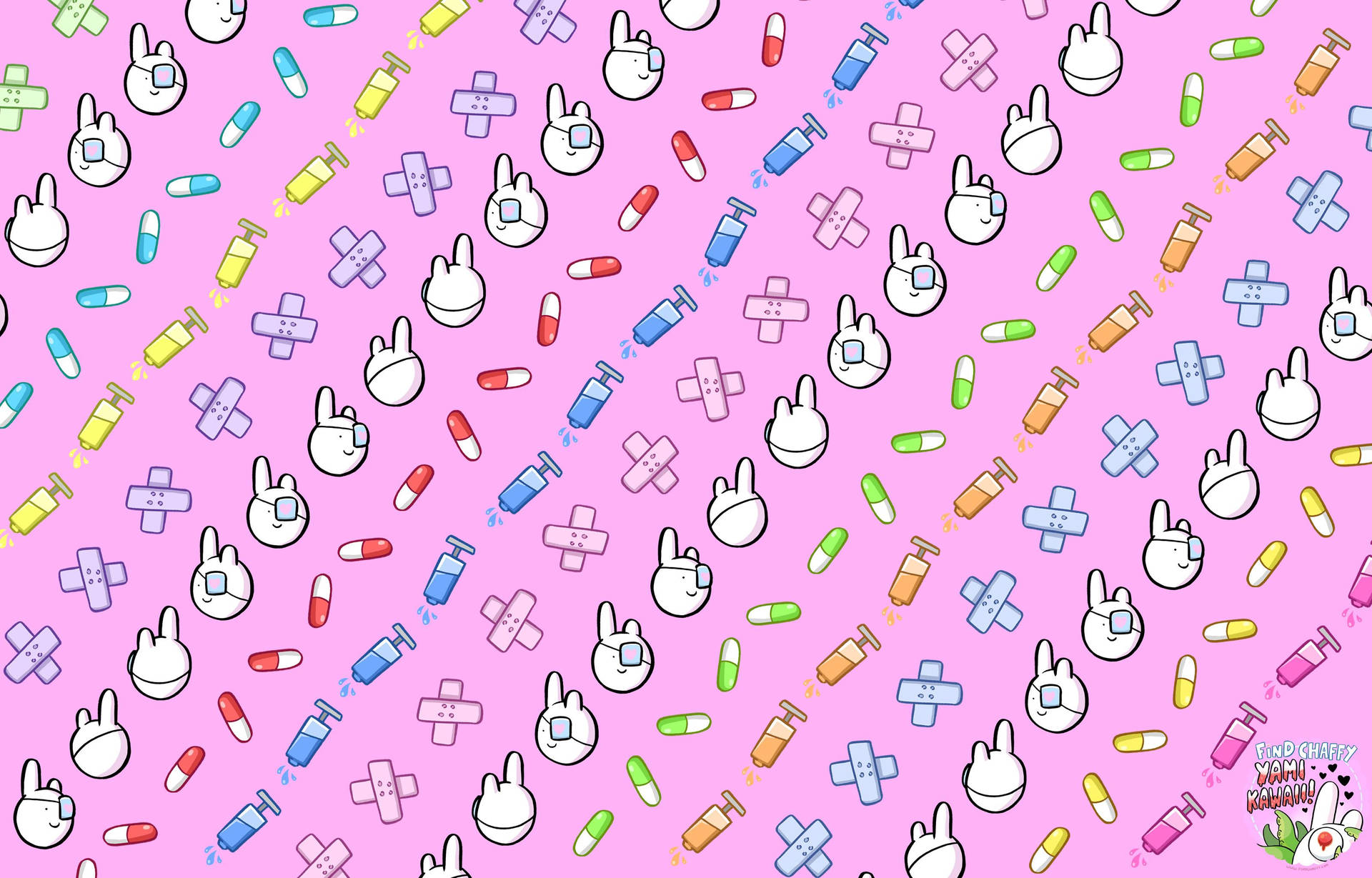 Fondo de pantalla del adorable personaje redondeado Find Chaffy.