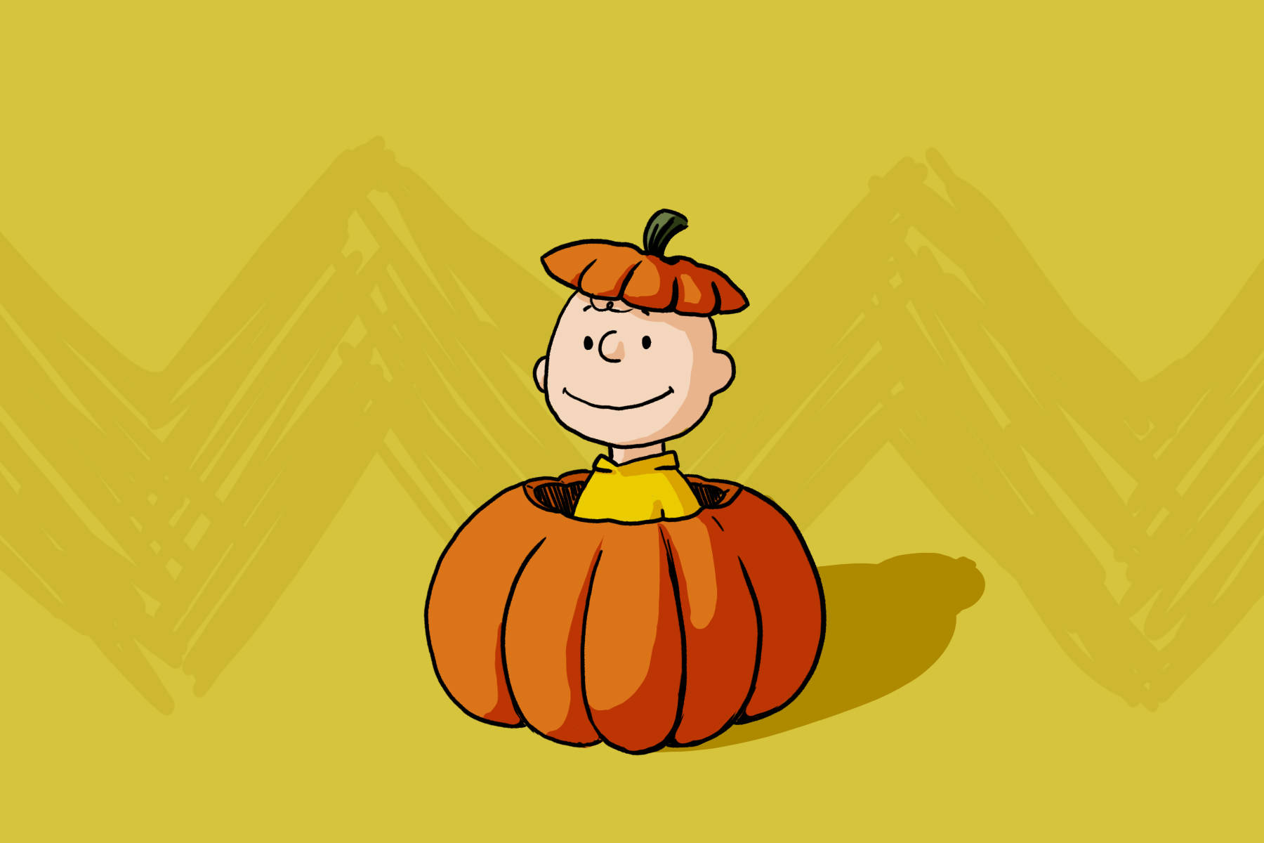 Charlie Brown dentro de una calabaza de Halloween Fondos de pantalla