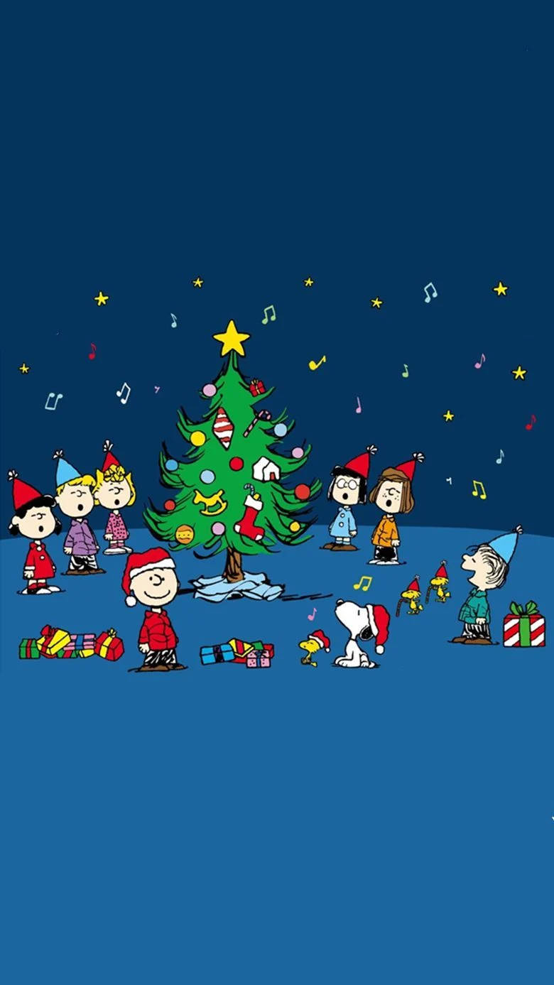 Charlie Brown y sus amigos en una adorable Navidad Fondos de pantalla