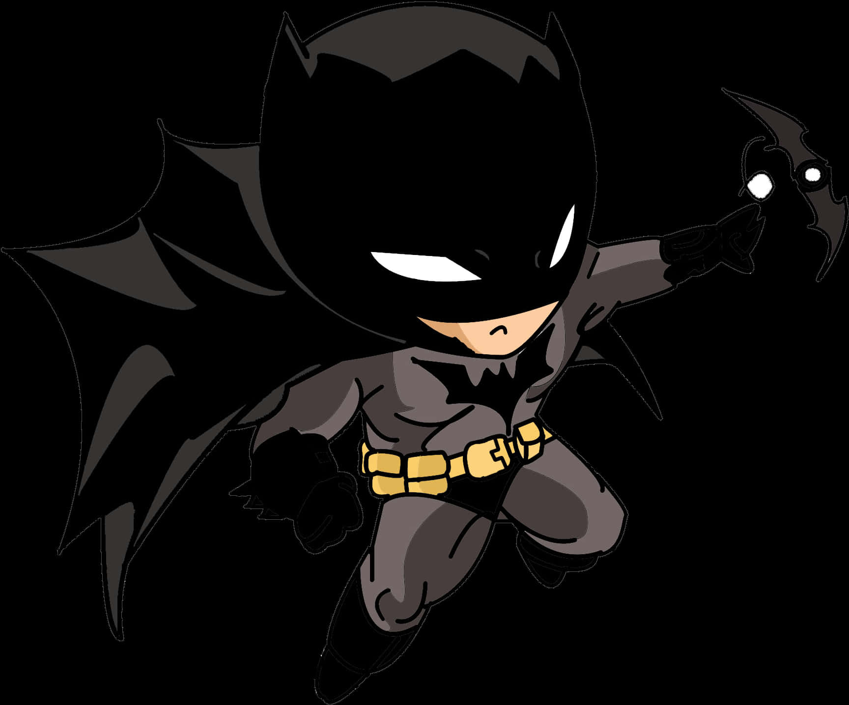 Chibi Batman en Pose de Acción Fondos de pantalla