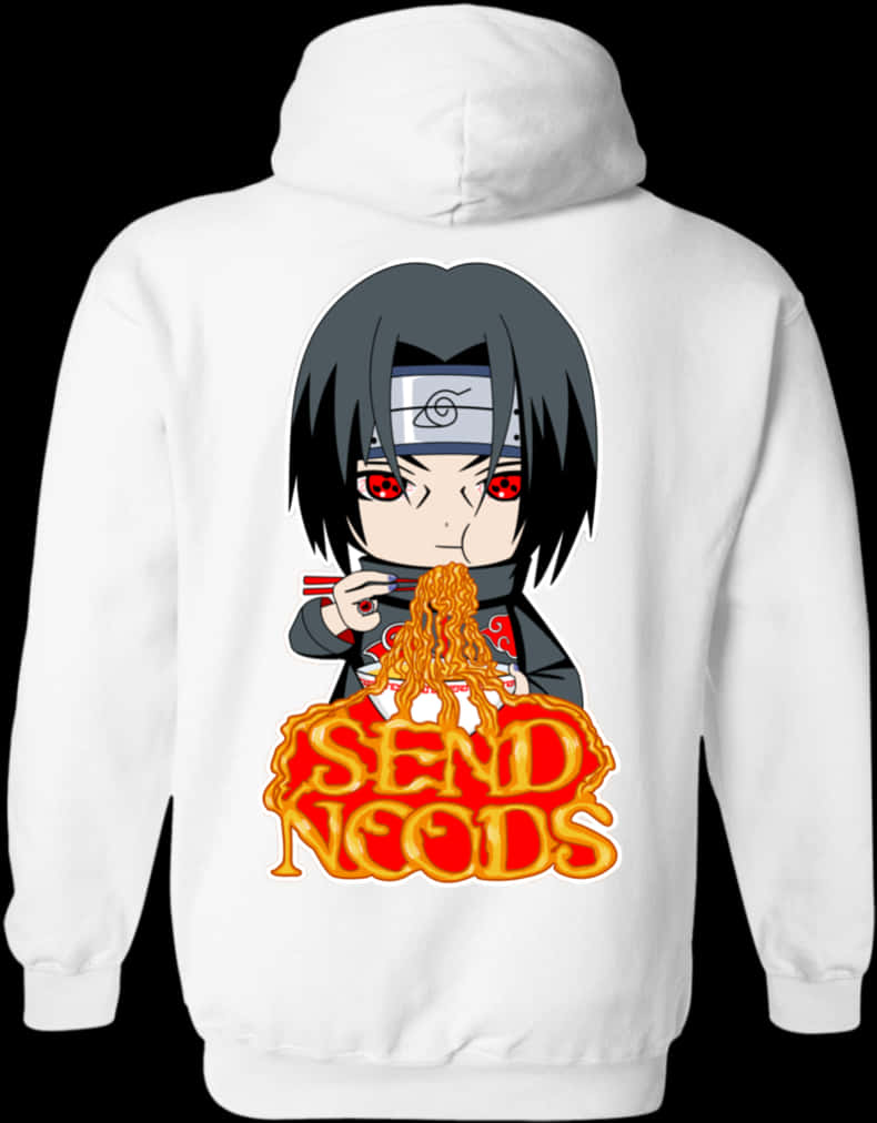 Chibi Itachi comiendo fideos con sudadera Fondos de pantalla