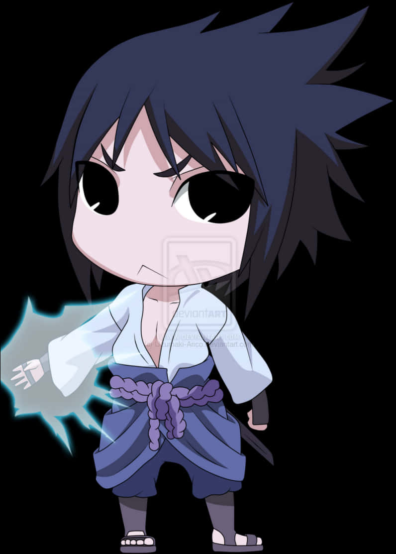 Chibi Itachi Uchiha en Pose Ninja Fondos de pantalla