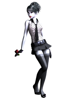 Chica animada de estilo gótico