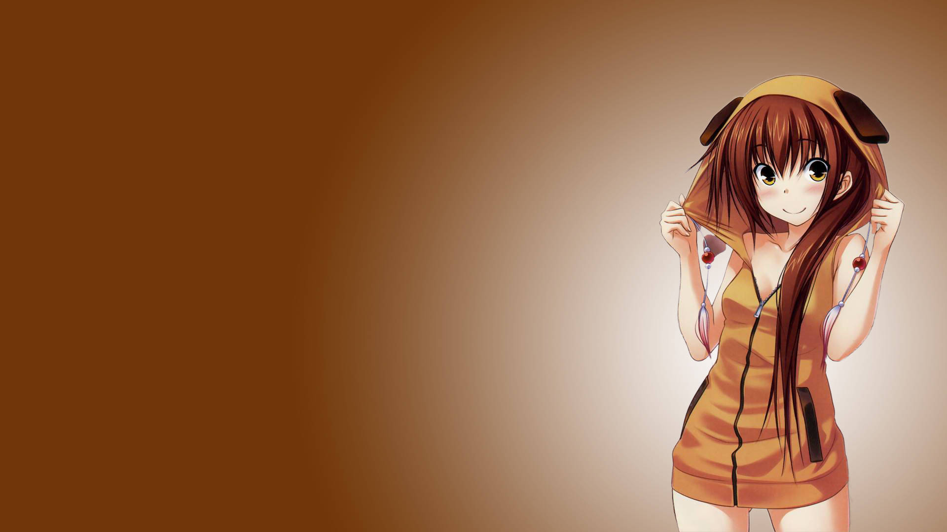 Chica anime con sudadera Kazuko Kawakami Fondos de pantalla