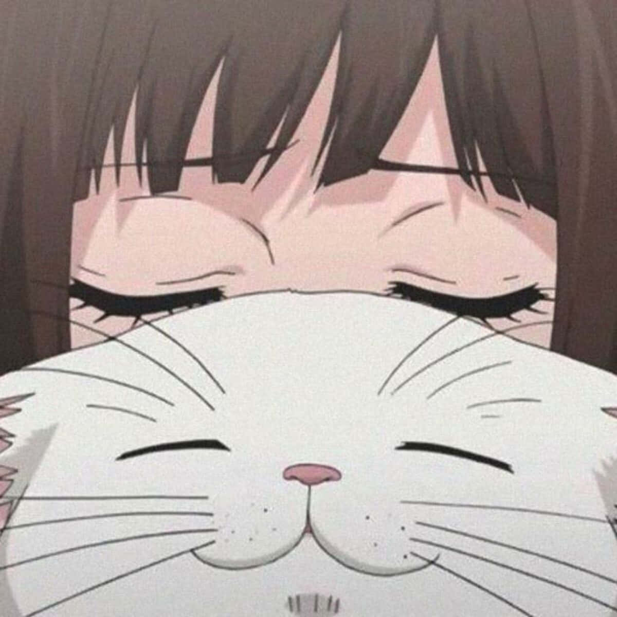 Chica Anime con Gato para Foto de Perfil Fondos de pantalla