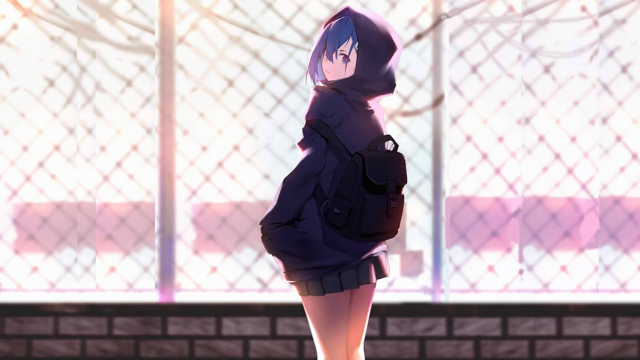 Chica Anime de Darling In The Franxx con Sudadera Fondos de pantalla
