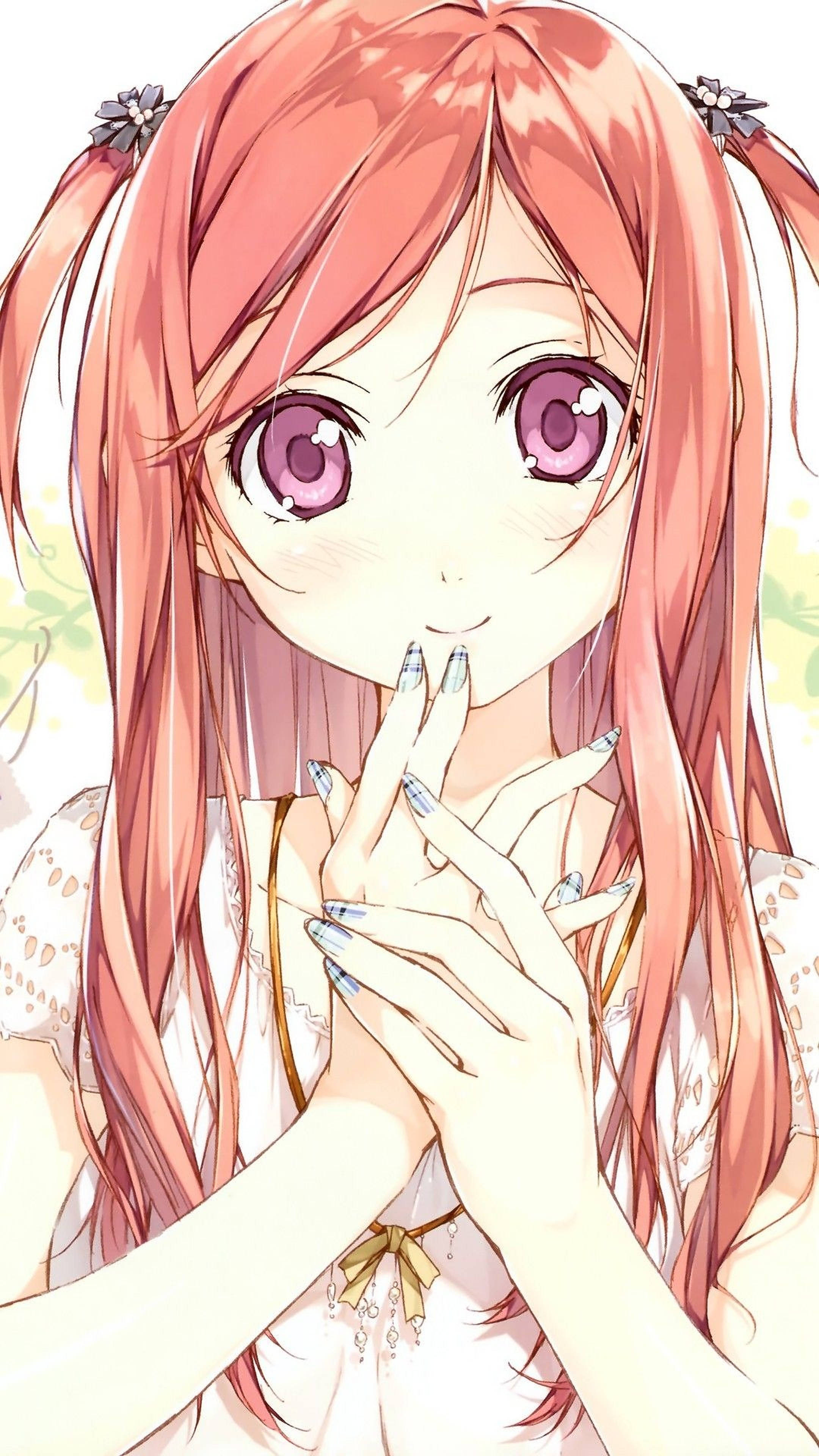 Chica anime de ojos grandes para iPhone Fondos de pantalla