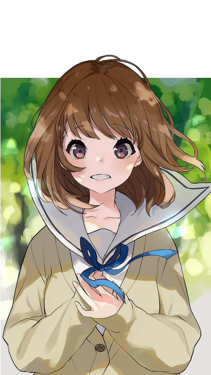 Chica anime escolar linda para foto de perfil de TikTok Fondos de pantalla