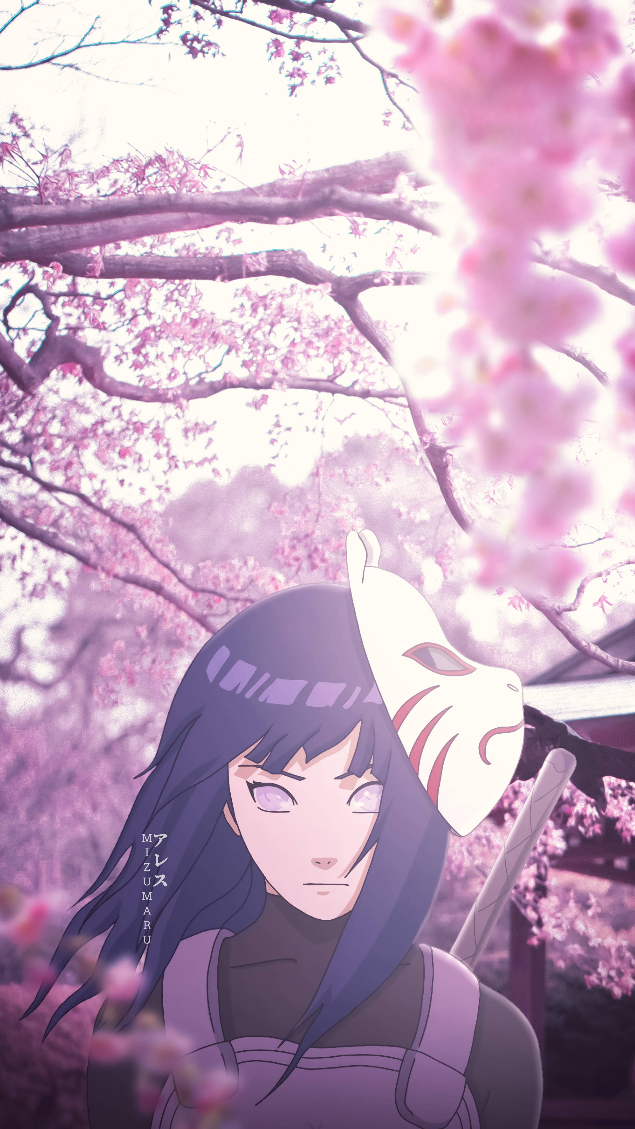 Chica anime estética Hinata Hyuga para iPhone Fondos de pantalla
