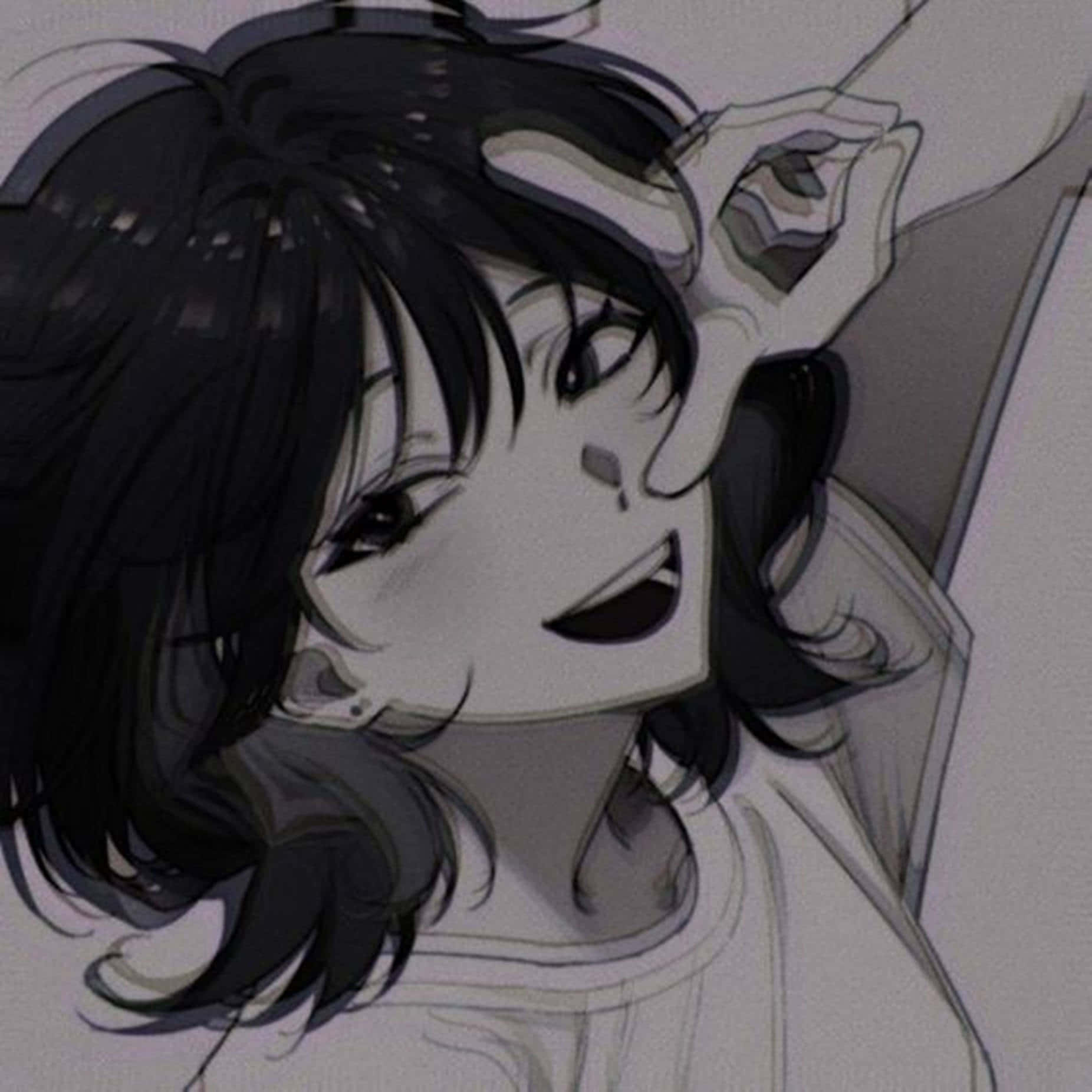 Chica Anime Haciendo la Paz — Anime lindo GIF Fondos de pantalla