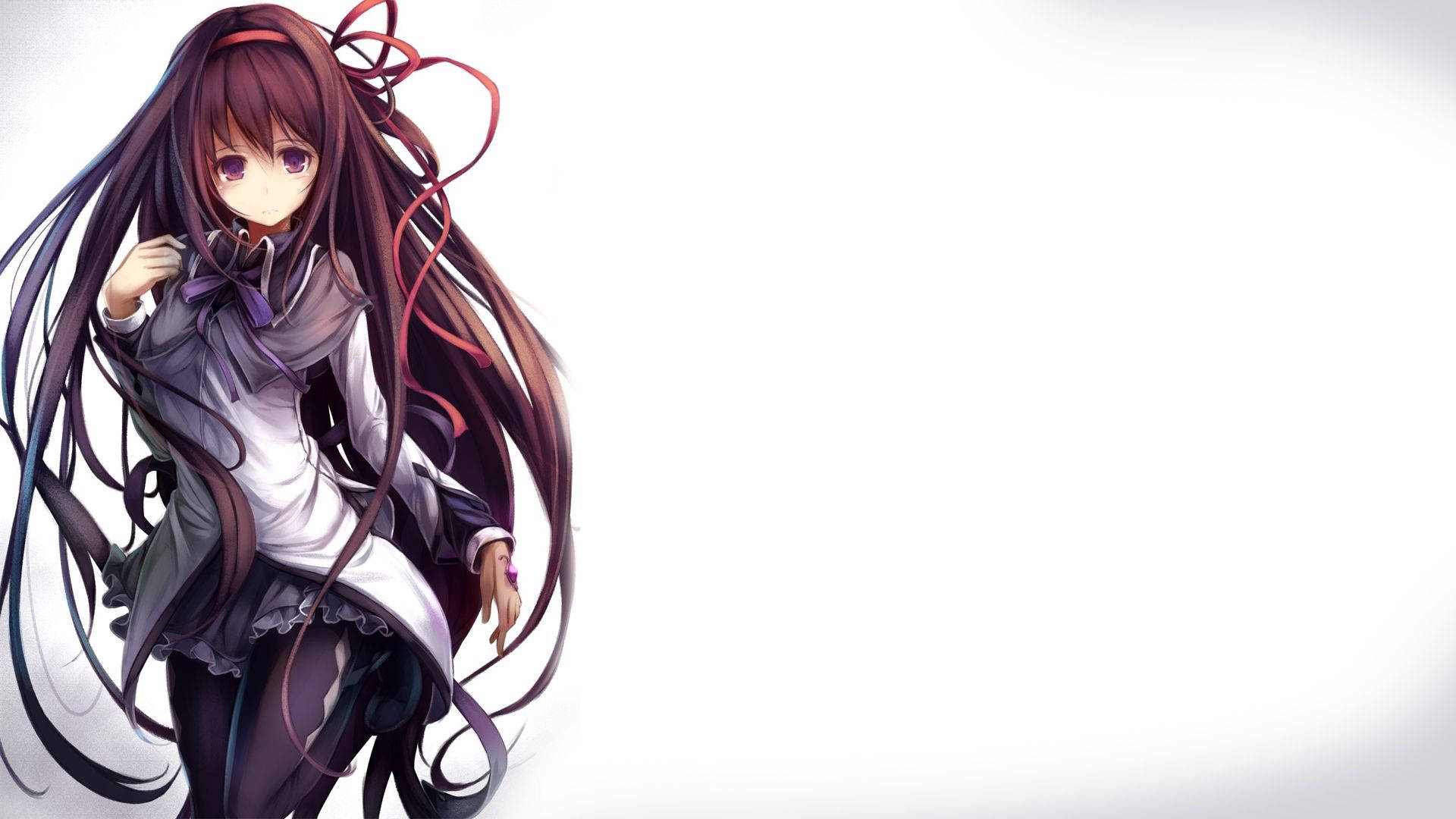 Homura Akemi de Puella Magi Madoka Magica, fondo de pantalla de chica anime