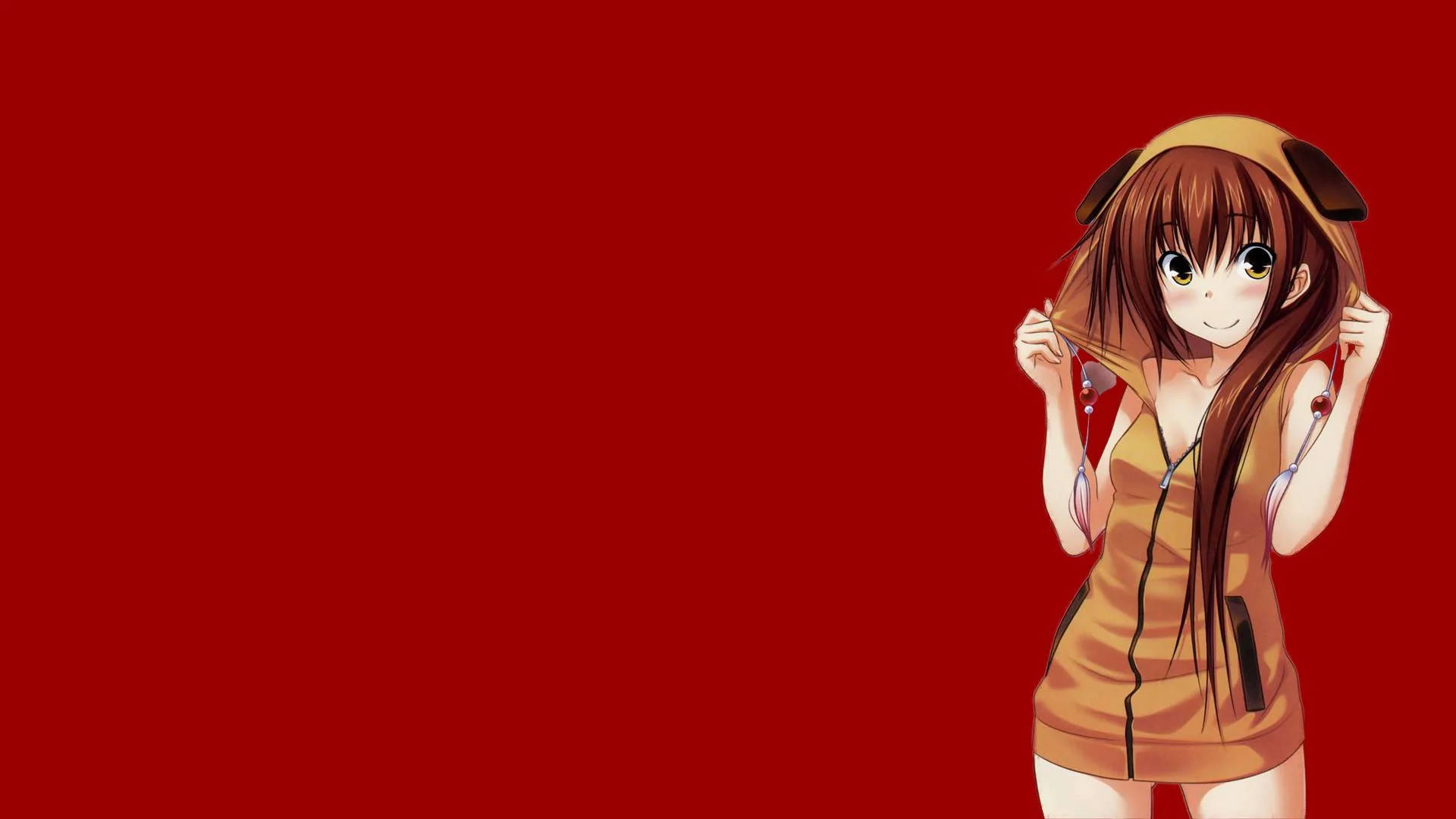 Chica Anime Kazuko Kawakami con Sudadera Fondos de pantalla