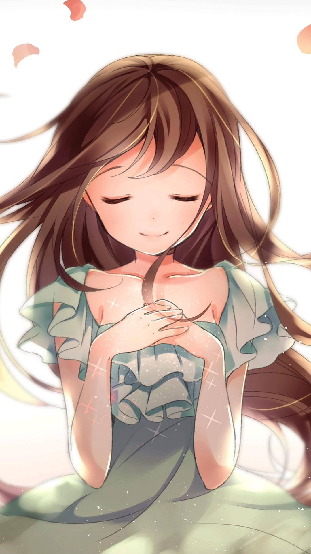 Chica Anime Linda PFP Pidiendo un Deseo Fondos de pantalla