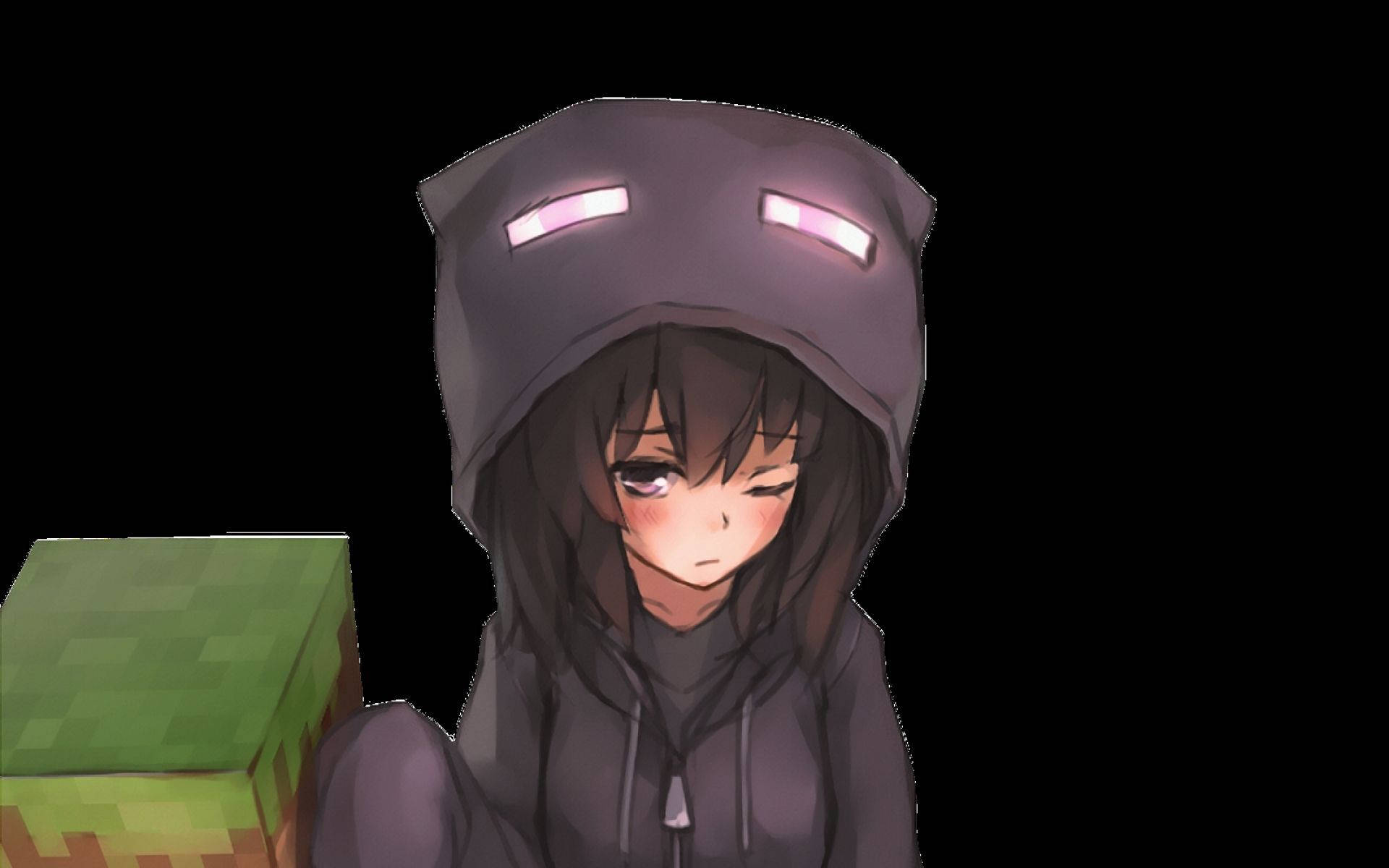 Chica anime linda de Minecraft para foto de perfil Fondos de pantalla