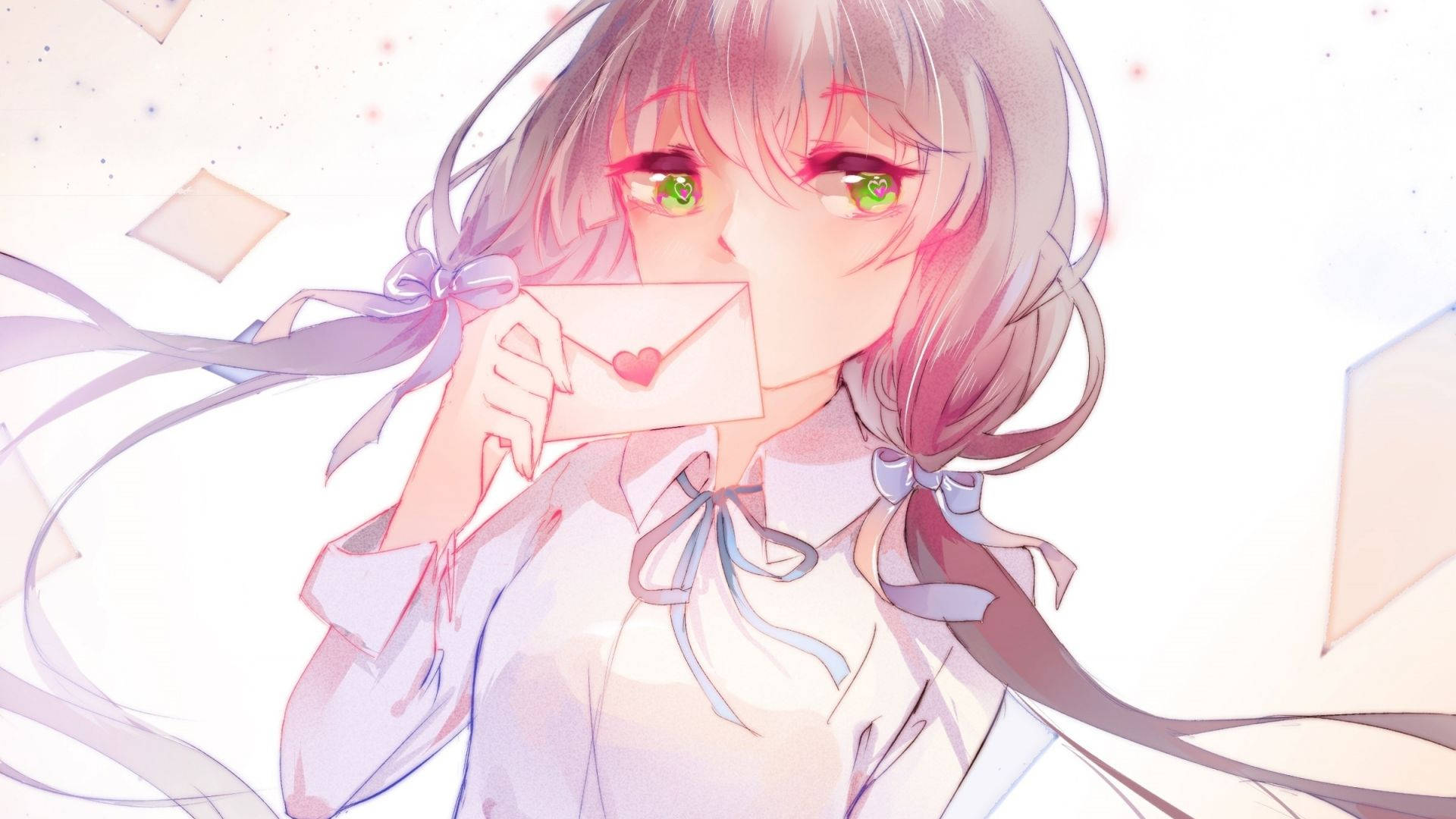 Chica Anime Linda con Ojos Verdes para Foto de Perfil Fondos de pantalla