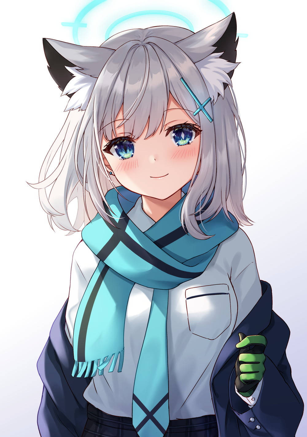 Chica anime linda Shiroko iPhone Fondos de pantalla