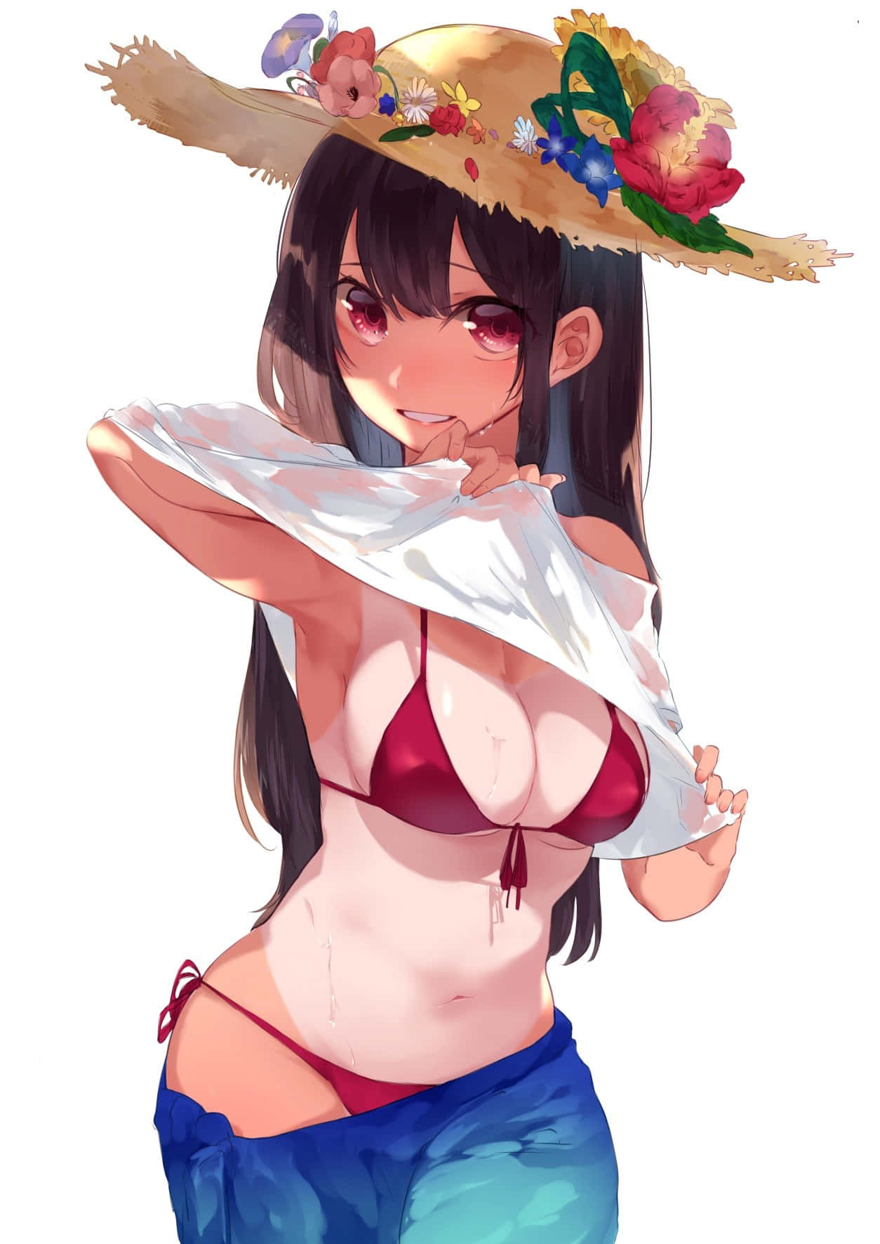 Chica Anime Sexy en Bikini de Verano Fondos de pantalla