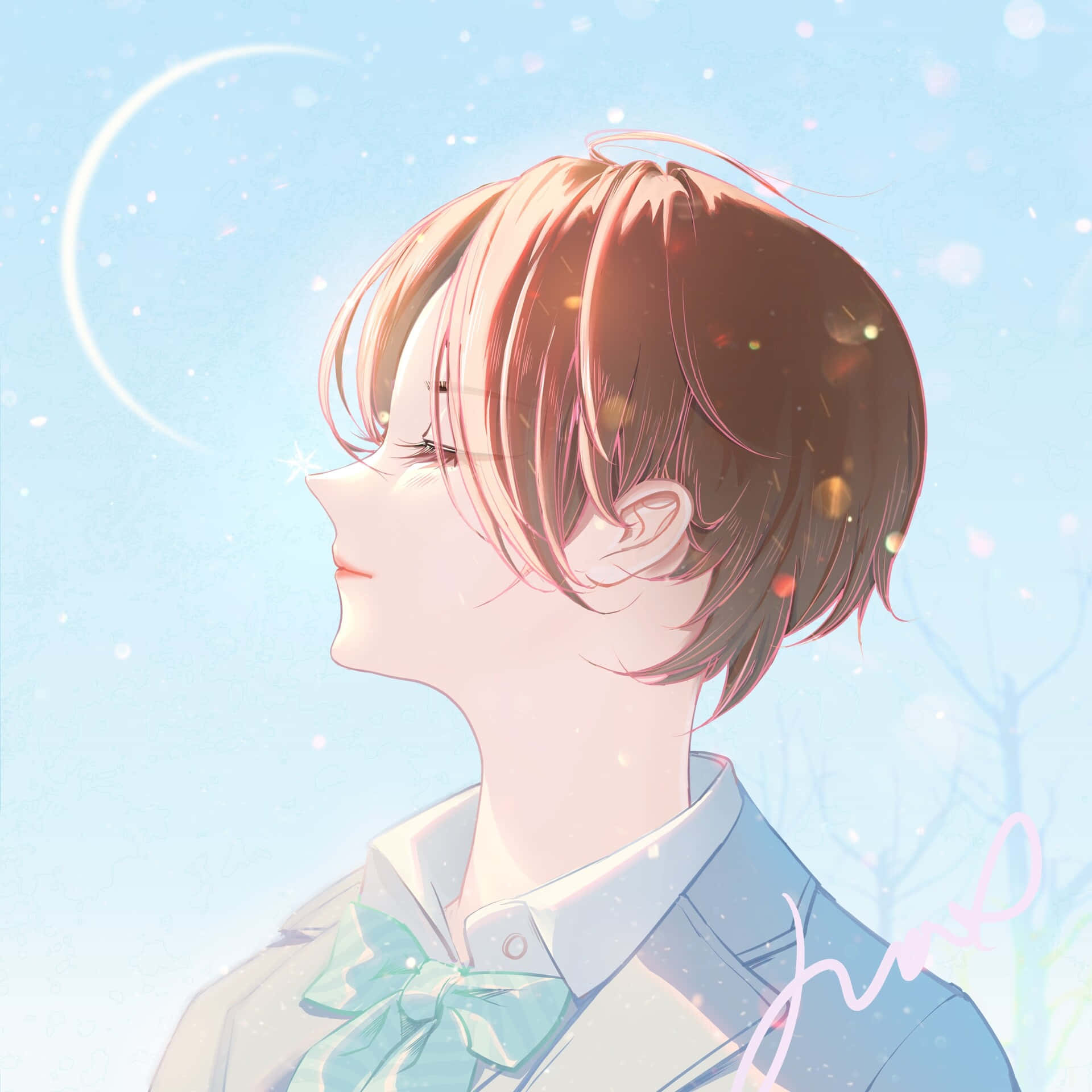 Chica Brillante Foto de Perfil Anime a Juego Fondos de pantalla