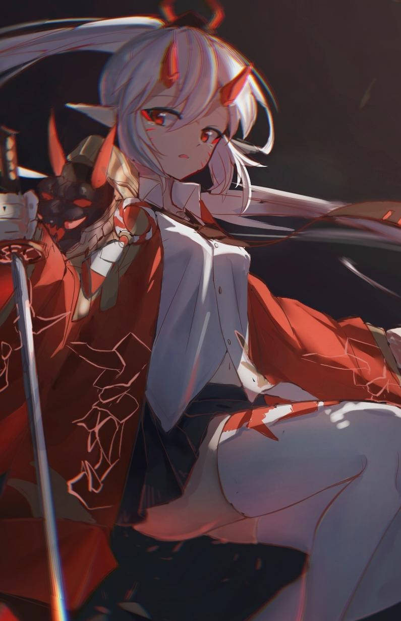 Chica demonio triste naranja Fondos de pantalla