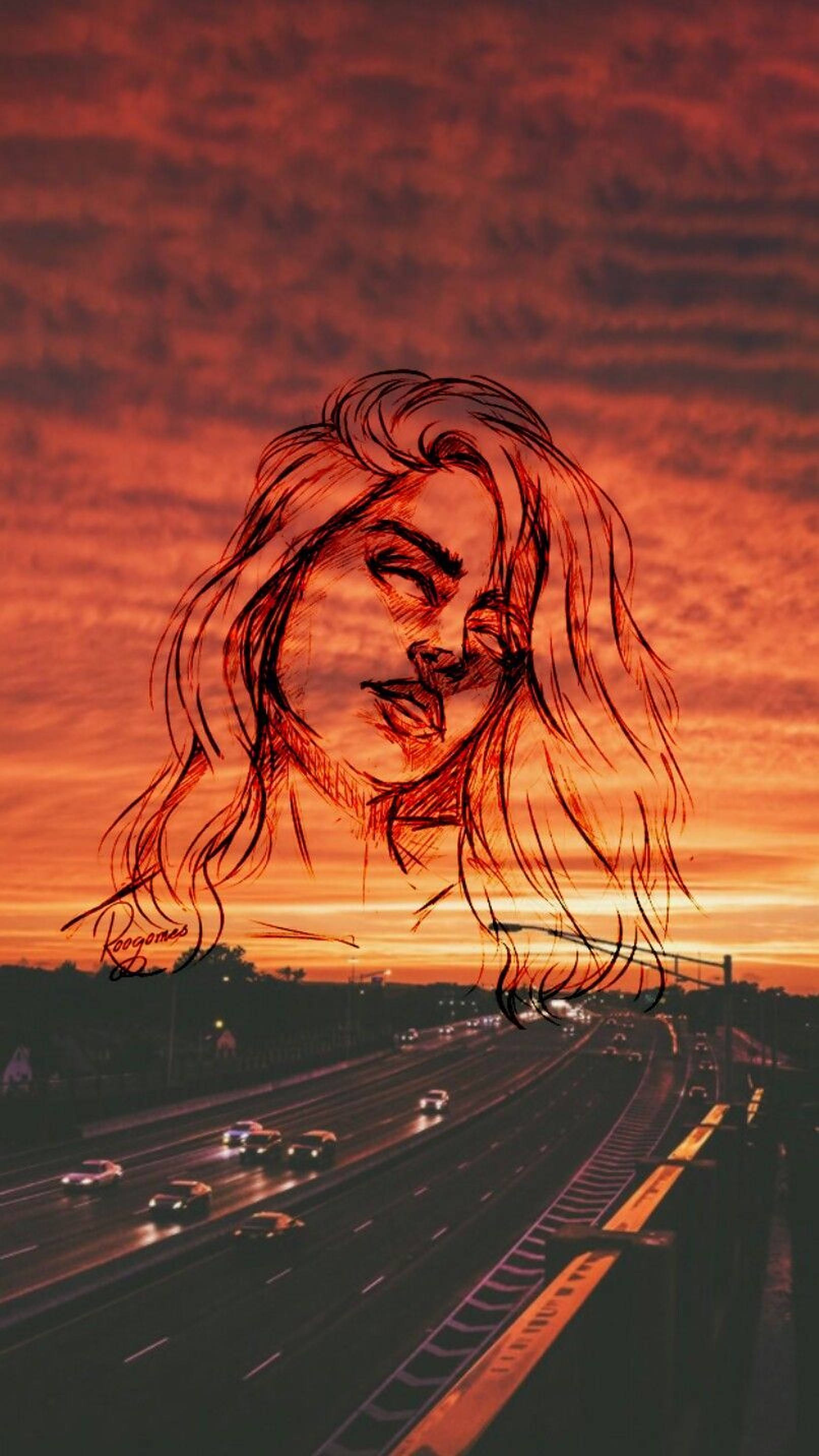 Chica estética atardecer naranja Fondos de pantalla
