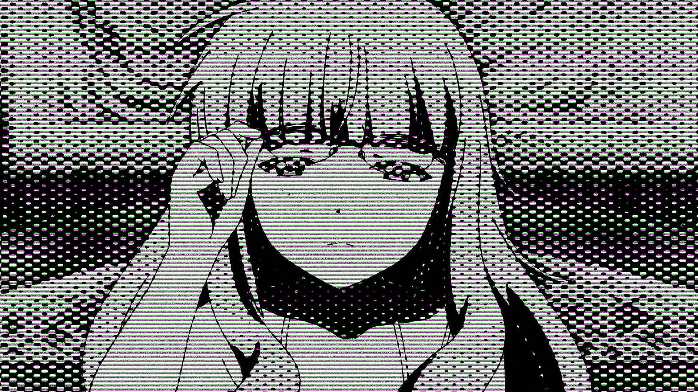 Chica estética con efecto glitch Fondos de pantalla