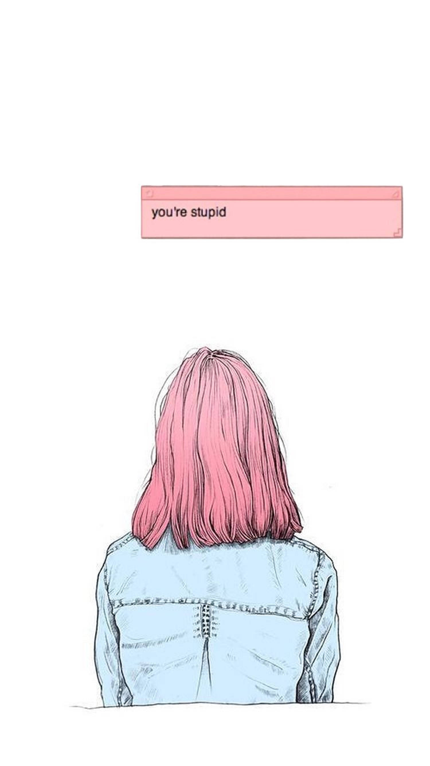 Chica estética de cabello rosa Fondos de pantalla