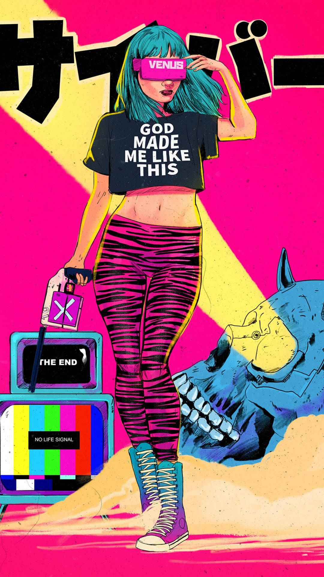 Chica estética de pop art rosa Fondos de pantalla