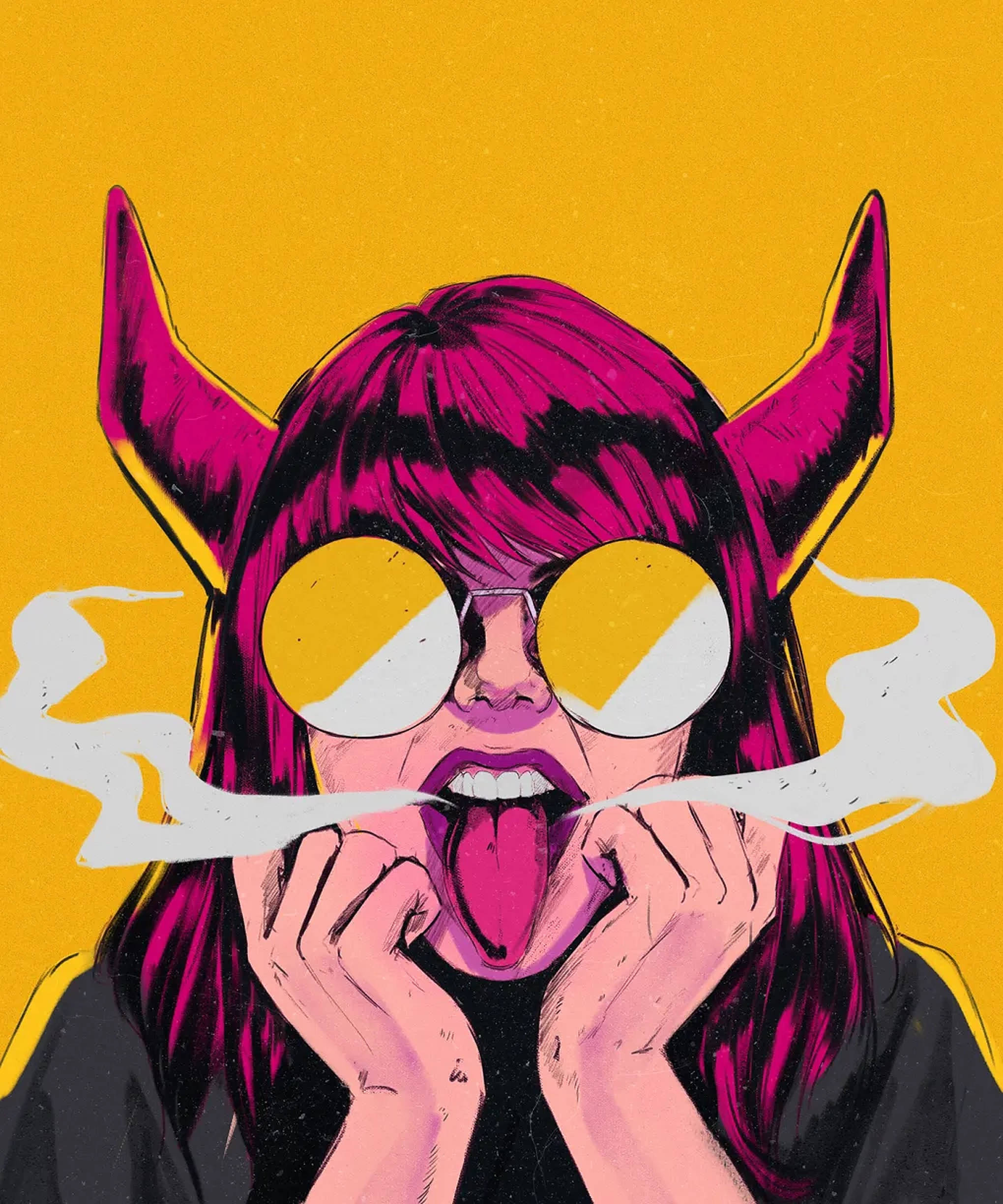 Chica estética fumando Fondos de pantalla
