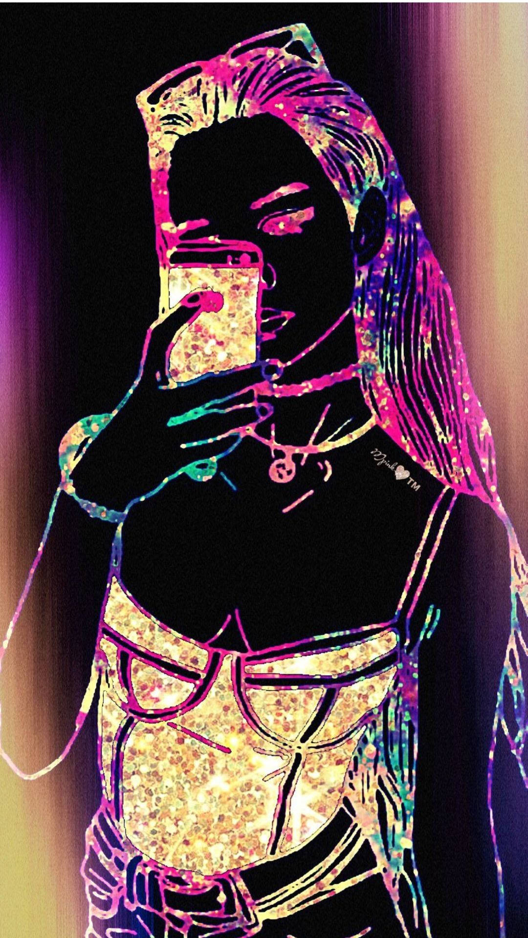 Chica galáctica linda tomándose una selfie Fondos de pantalla