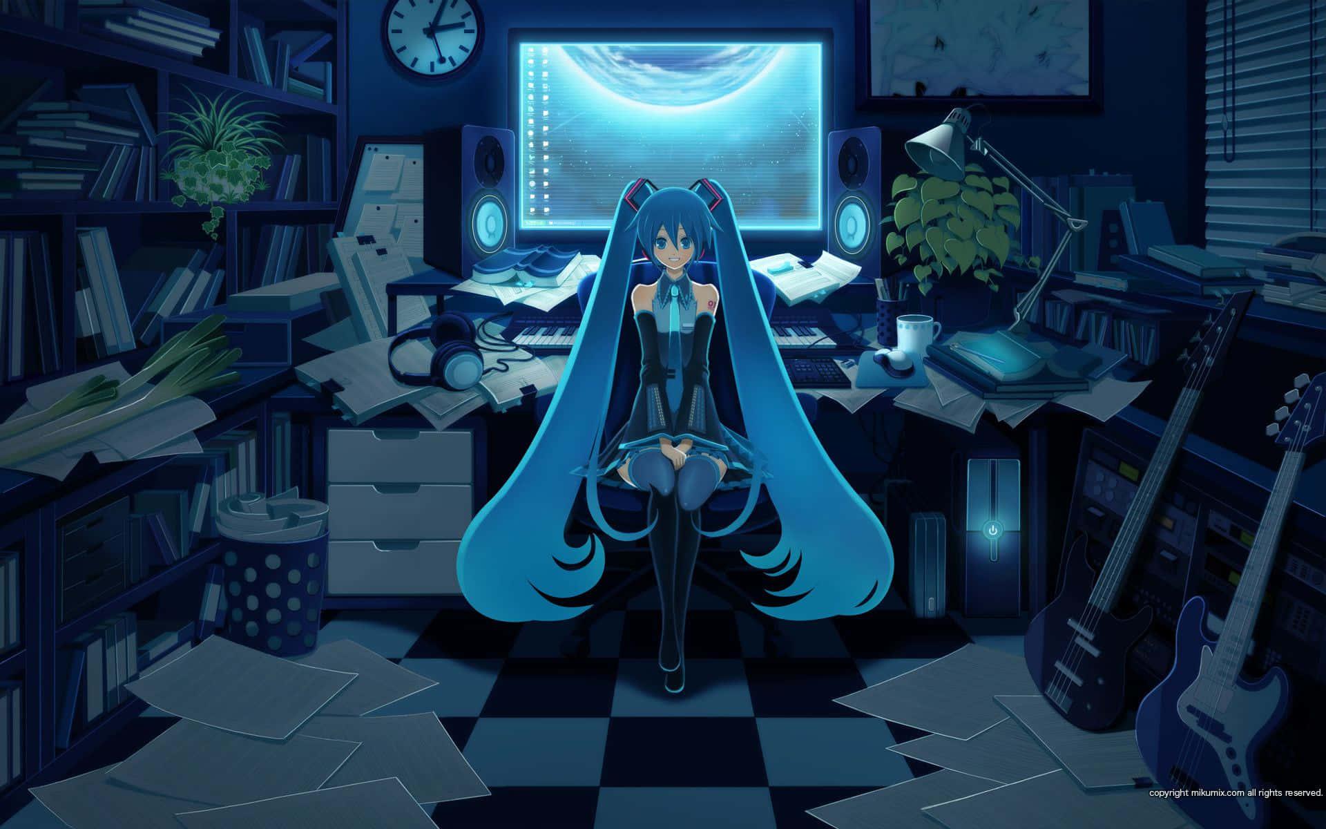 Chica gamer kawaii en habitación desordenada Fondos de pantalla