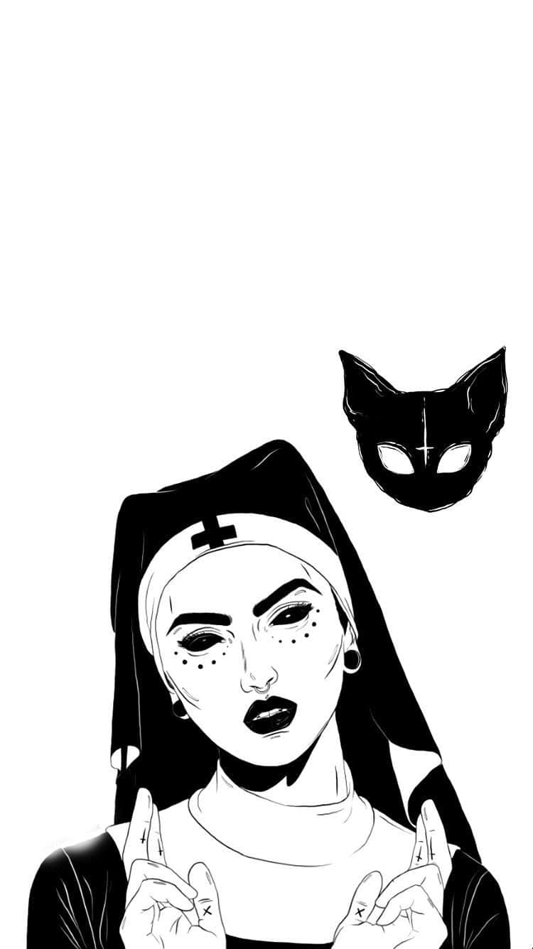 Chica Gato Estética de Halloween Fondos de pantalla