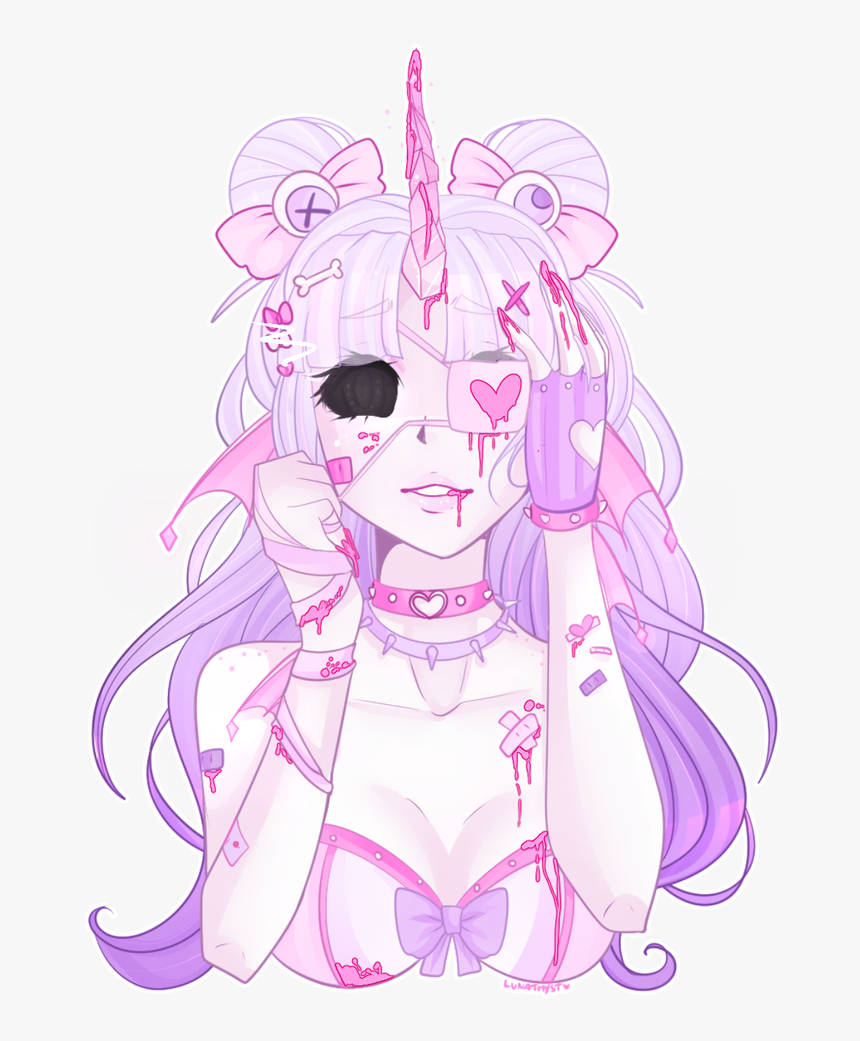 Chica Gótica Pastel con Cuerno Fondos de pantalla