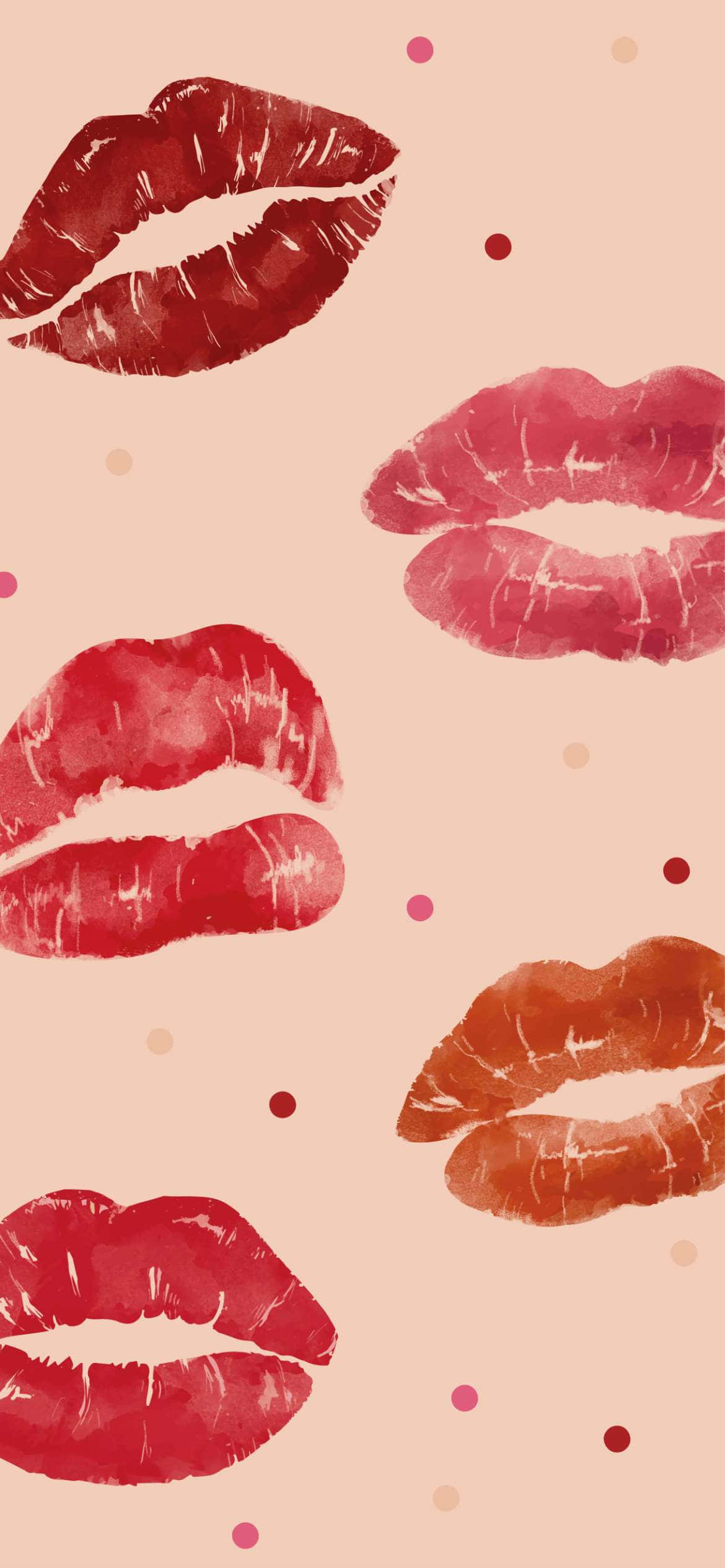 Chica Hermosa con Labial Estético para San Valentín Fondos de pantalla