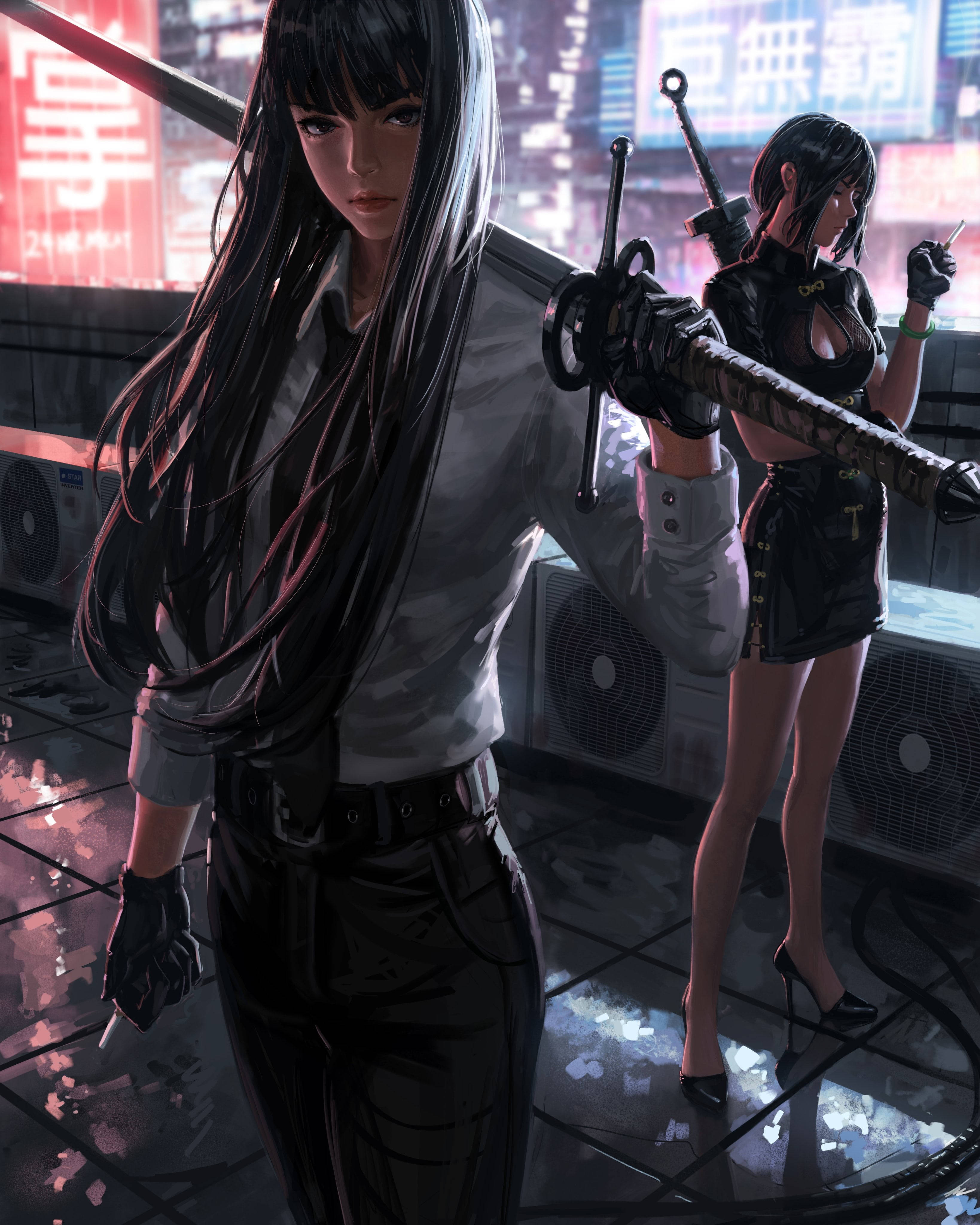 Chica Mala Anime Espada Grande Fondos de pantalla