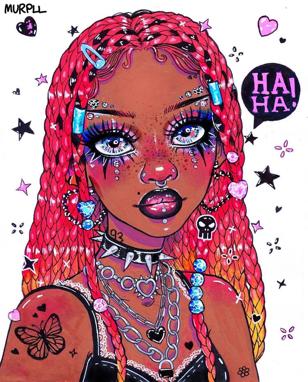 Chica Negra Estética Alternativa Fondos de pantalla