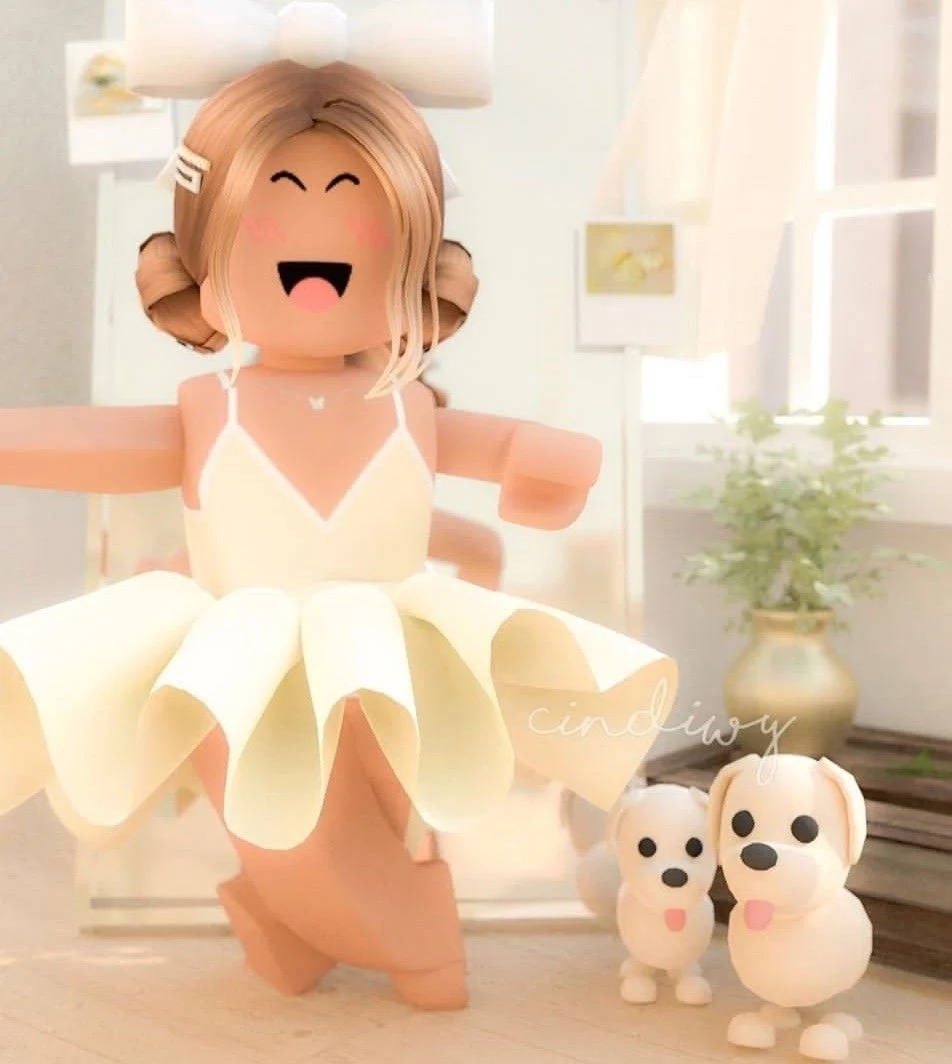 Chica Roblox Estética con Perros Fondos de pantalla