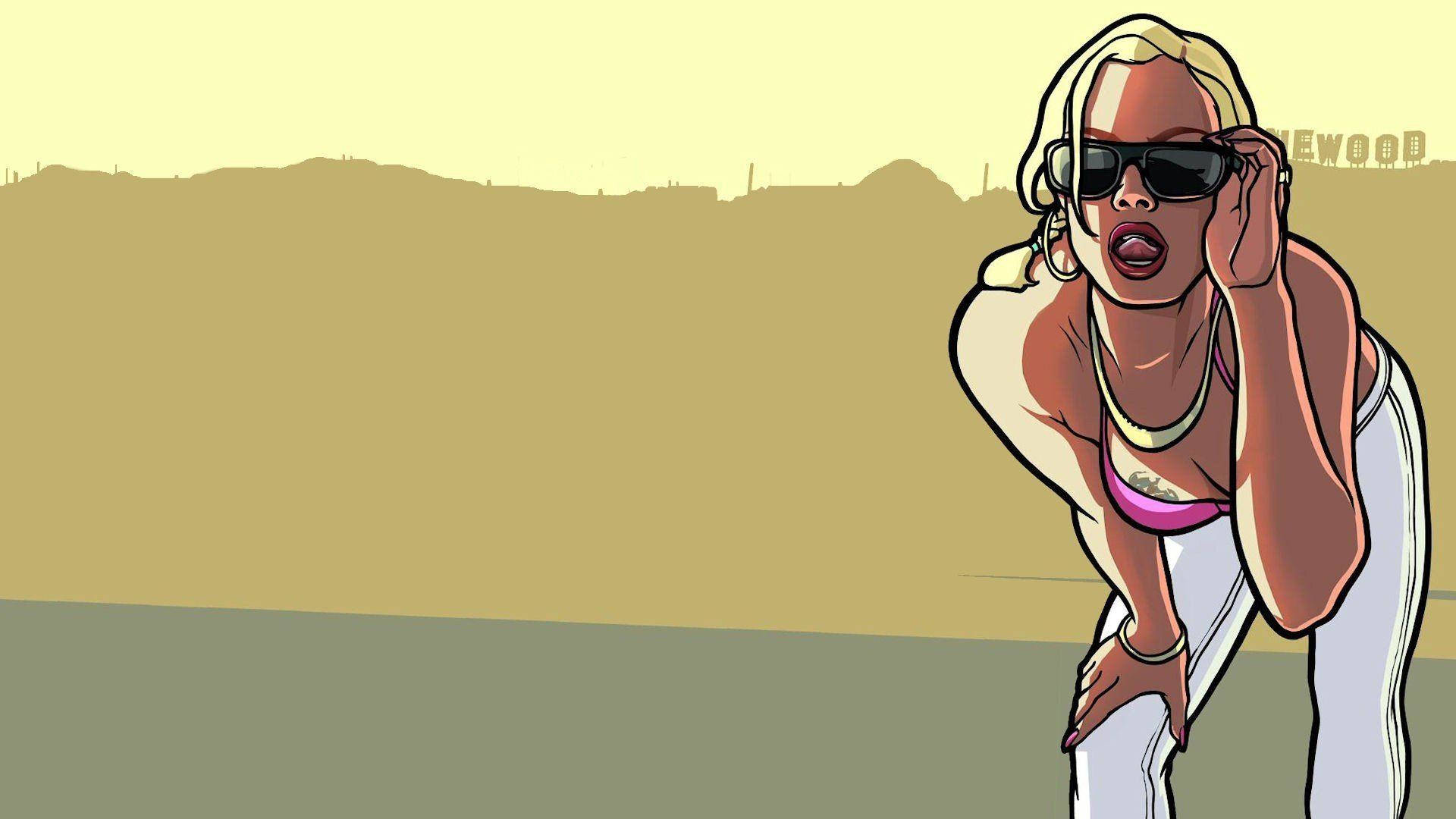 Chica Rubia de GTA SA en 4K Fondos de pantalla