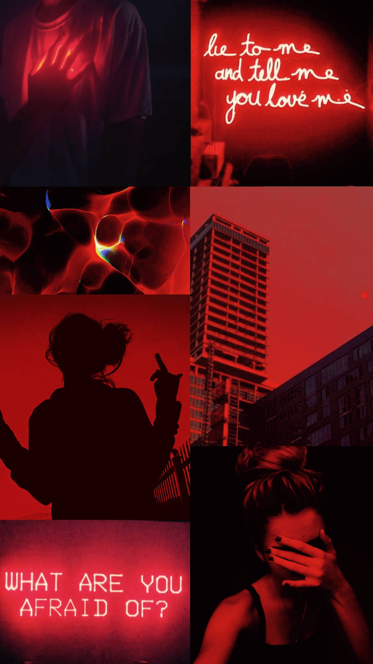 Chica ruda y triste estética roja para iPhone Fondos de pantalla