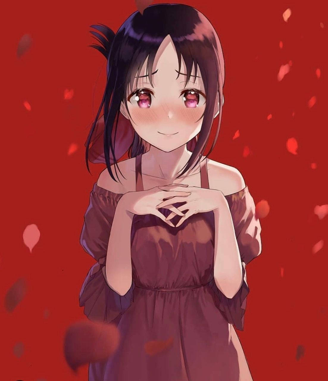 Chica Sonrojada de Anime Linda para PFP Fondos de pantalla