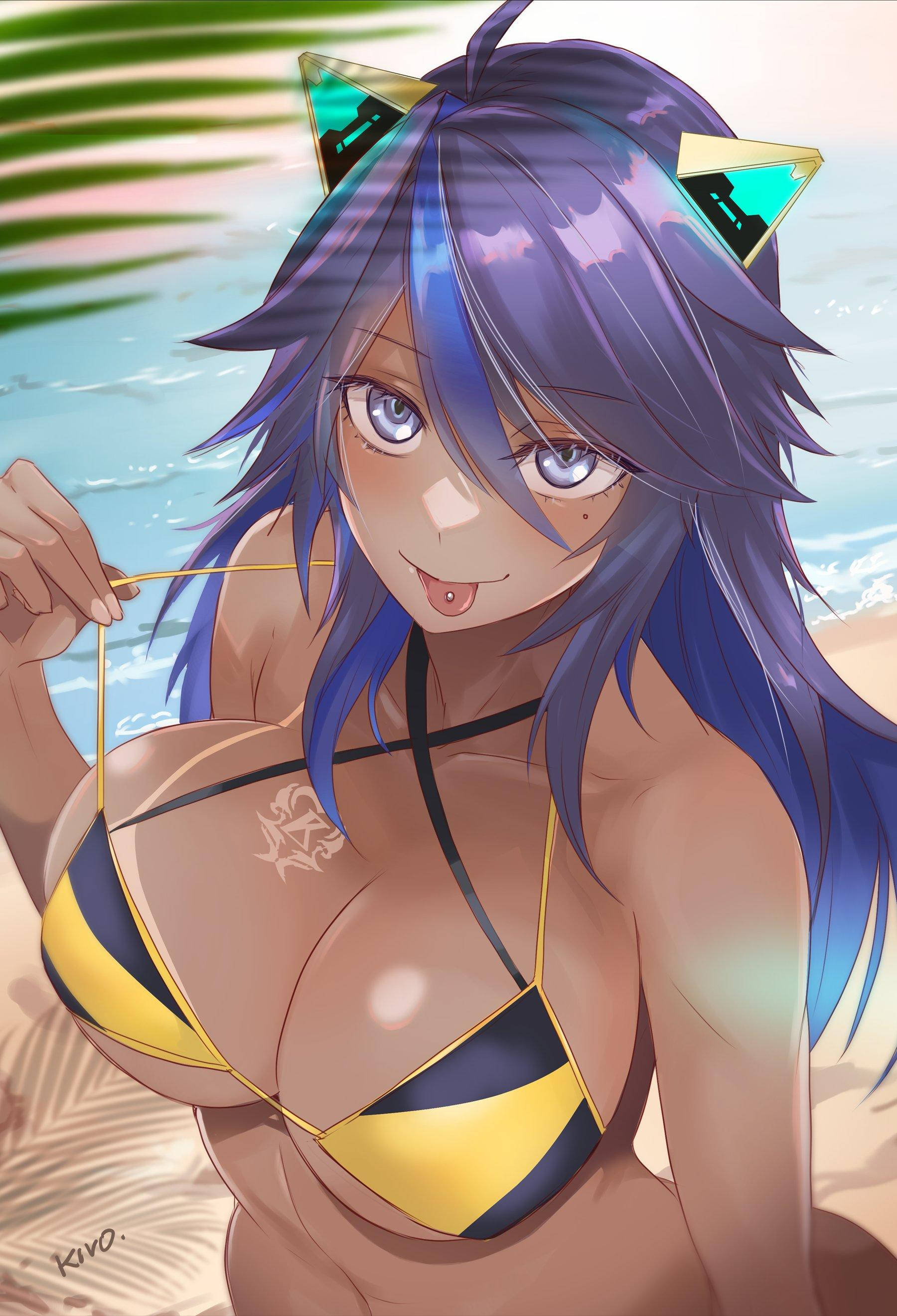 Chica VTuber bronceada en bikini Fondos de pantalla