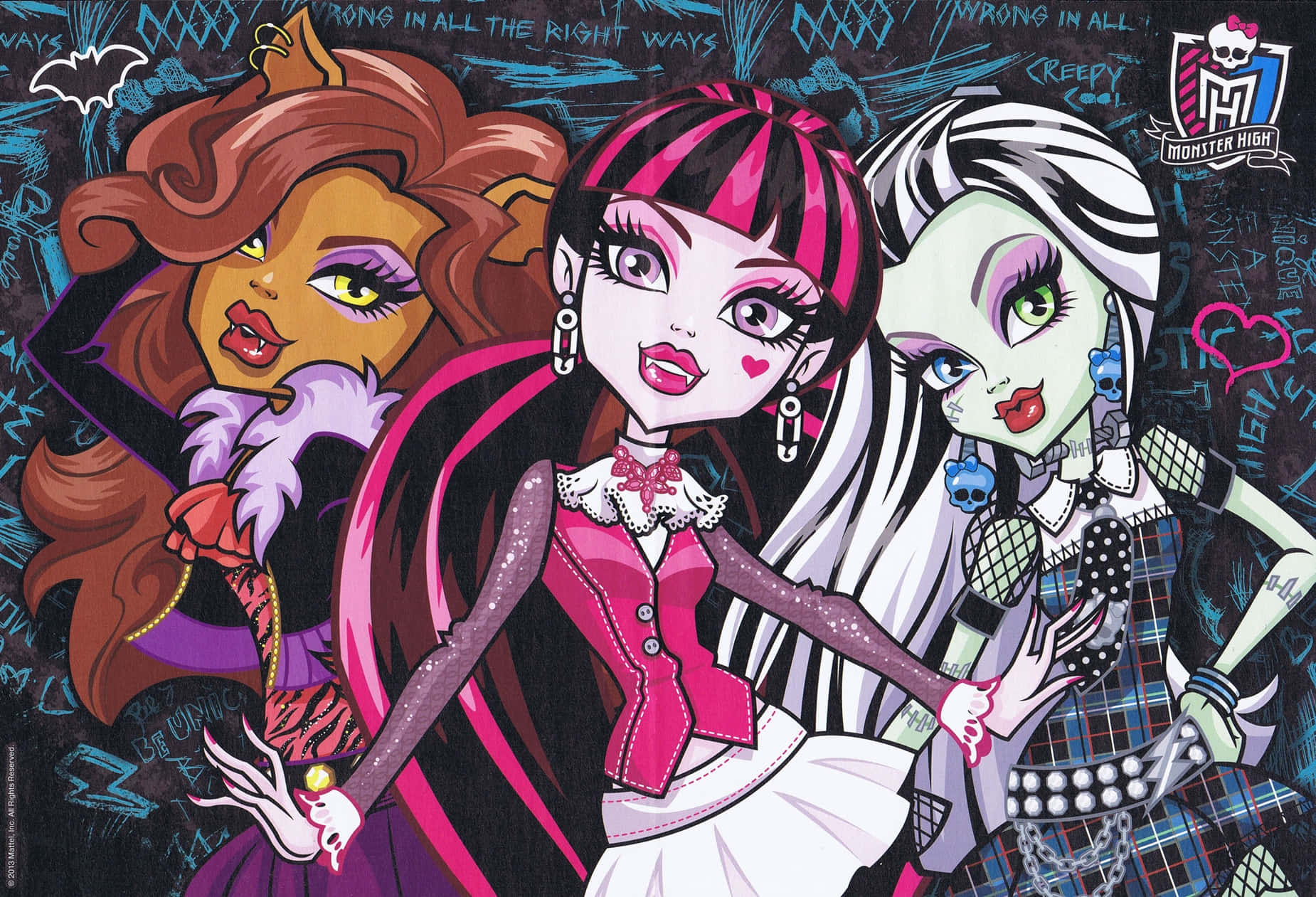 Chicas Monster High con Estética de Halloween Fondos de pantalla
